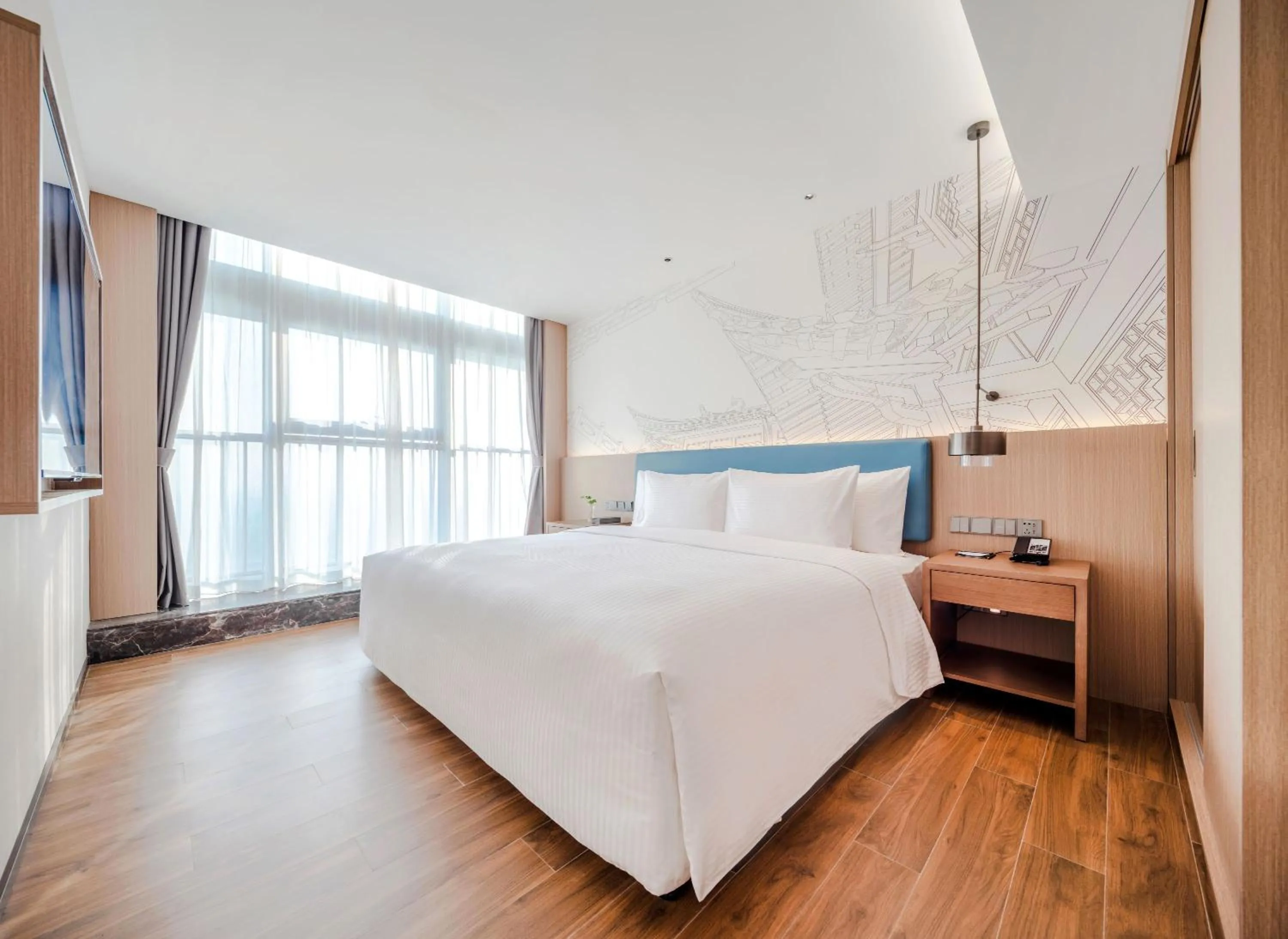 Photo of the whole room, Bed in Shanxi Xiaohe Xincheng Talent Apartment
