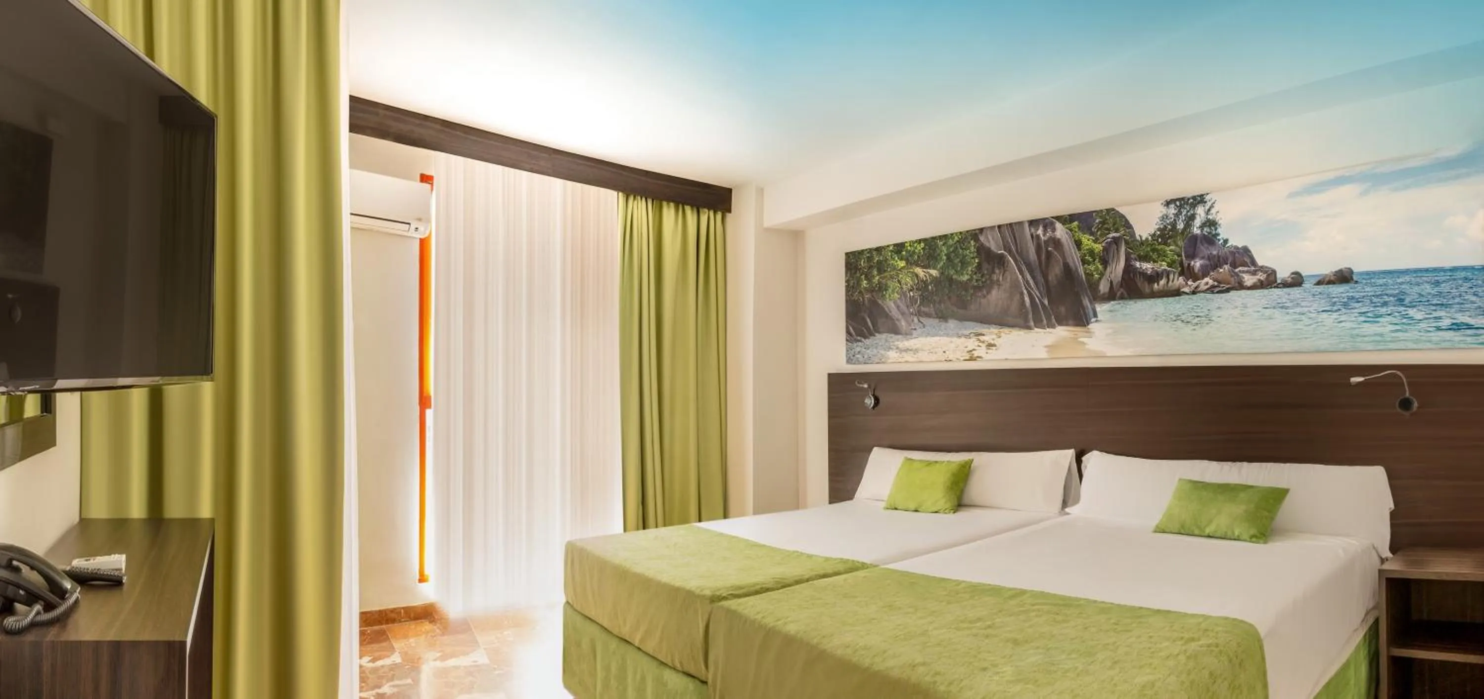 Bedroom, Bed in Magic Tropical Splash