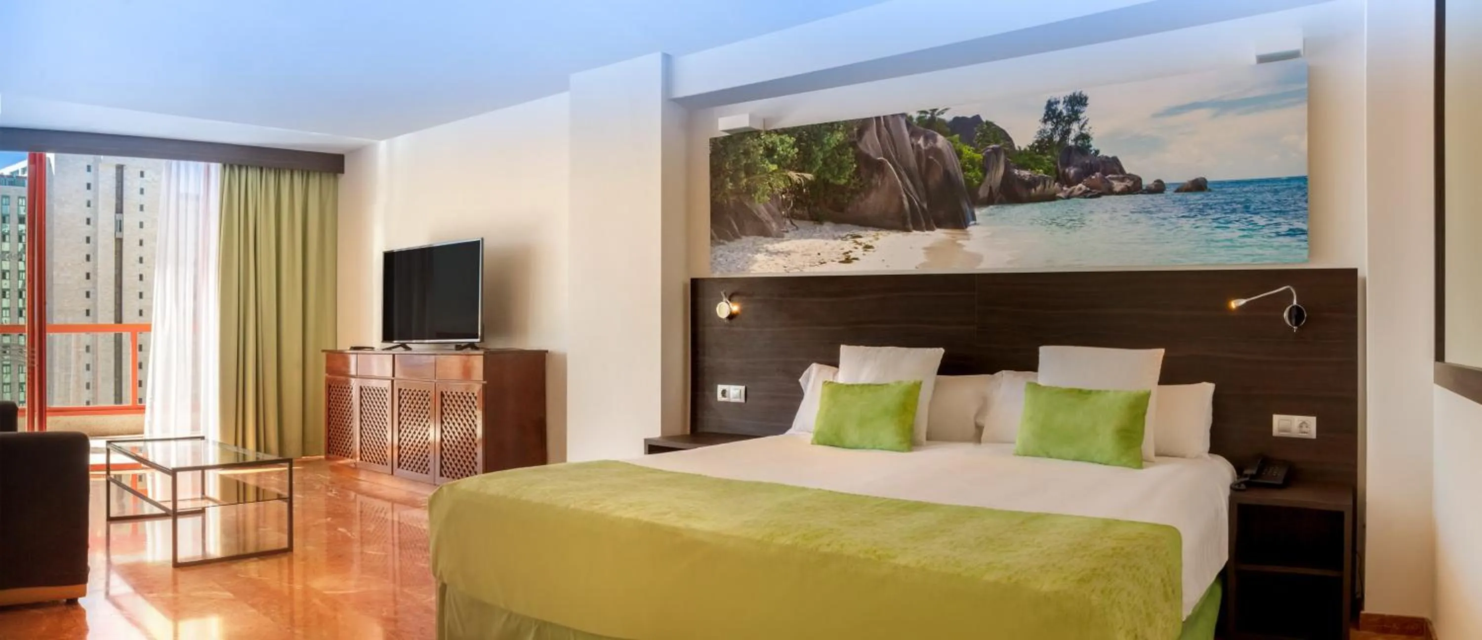 Bedroom, Bed in Magic Tropical Splash