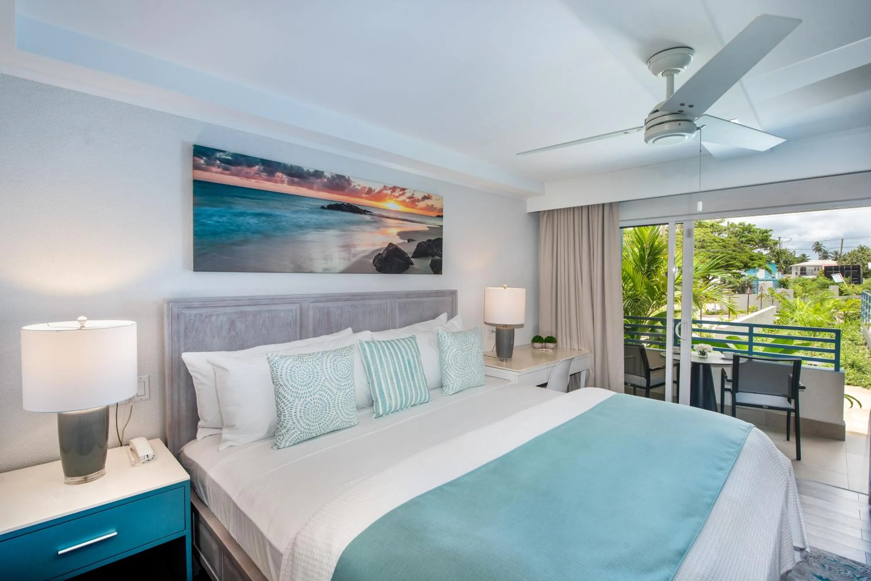 Patio, Bed in Blue Haven Holiday Apartments