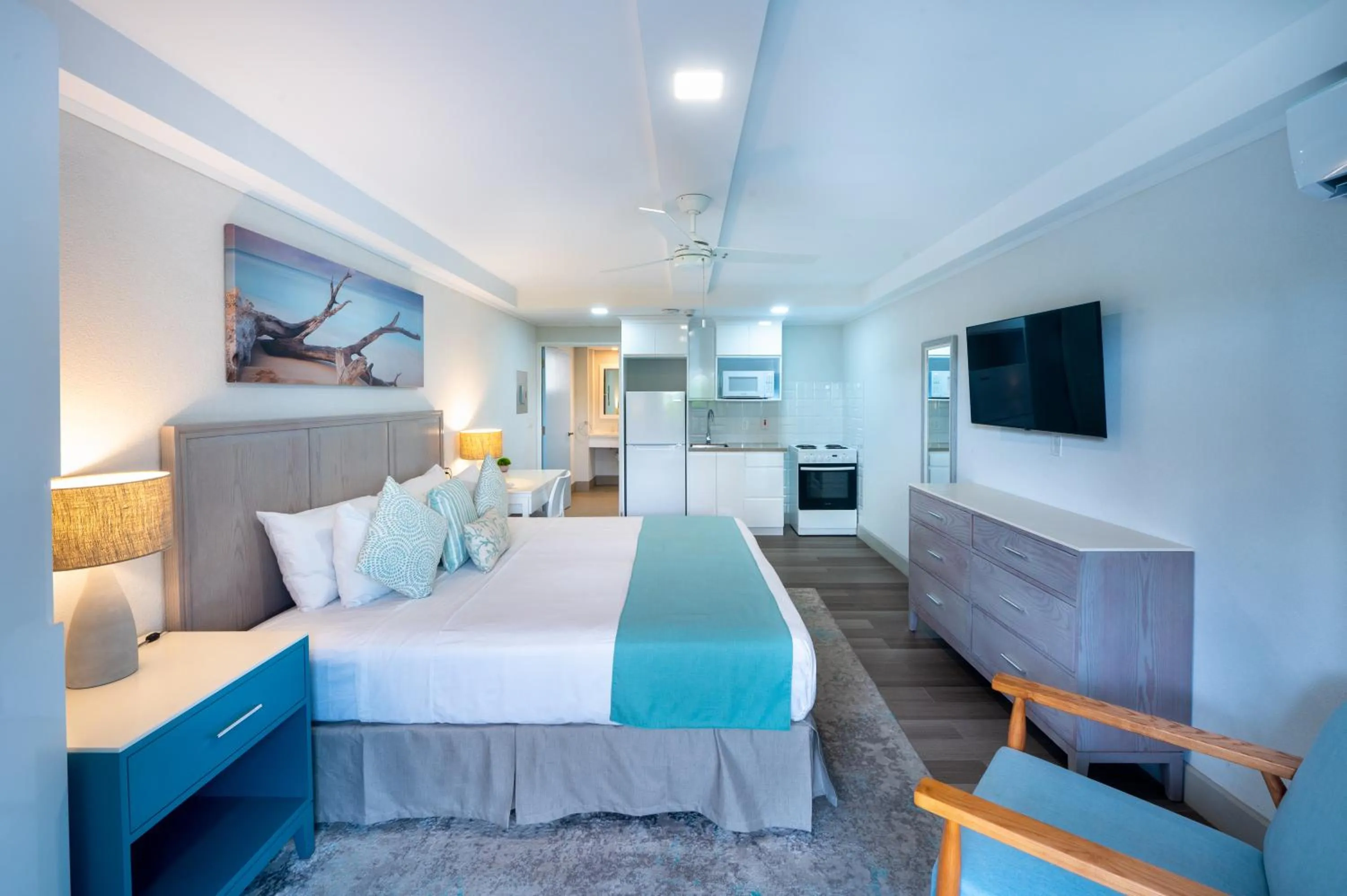 Bed in Blue Haven Holiday Apartments