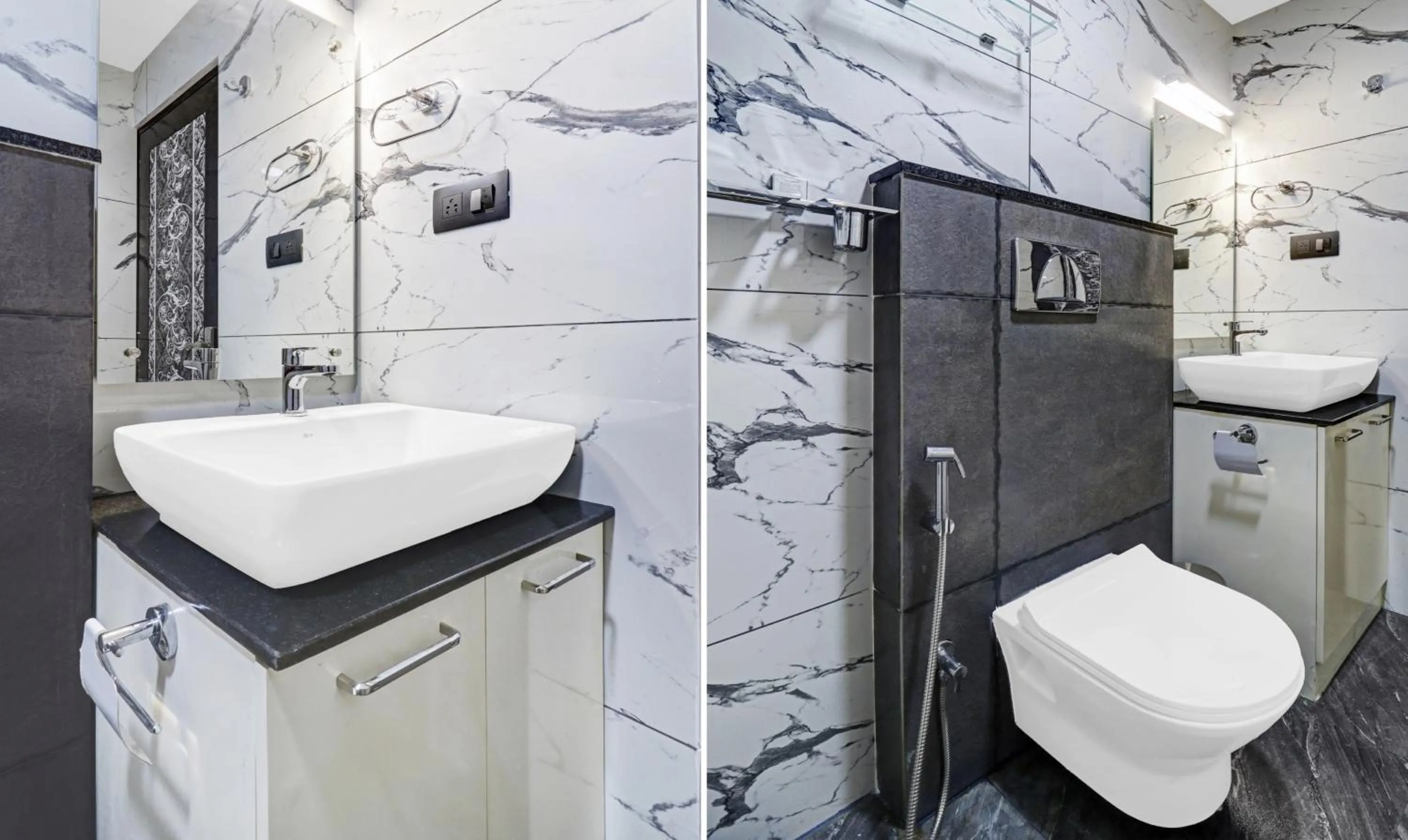 Bathroom in Treebo Pushpak 500 mtrs from Chottanikkara temple