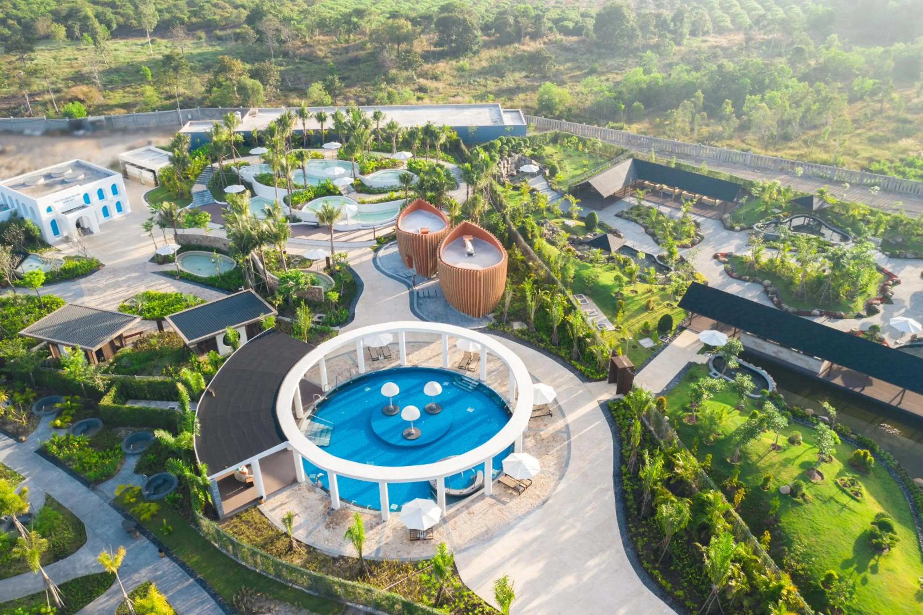Bird's eye view in Minera Hot Springs Binh Chau