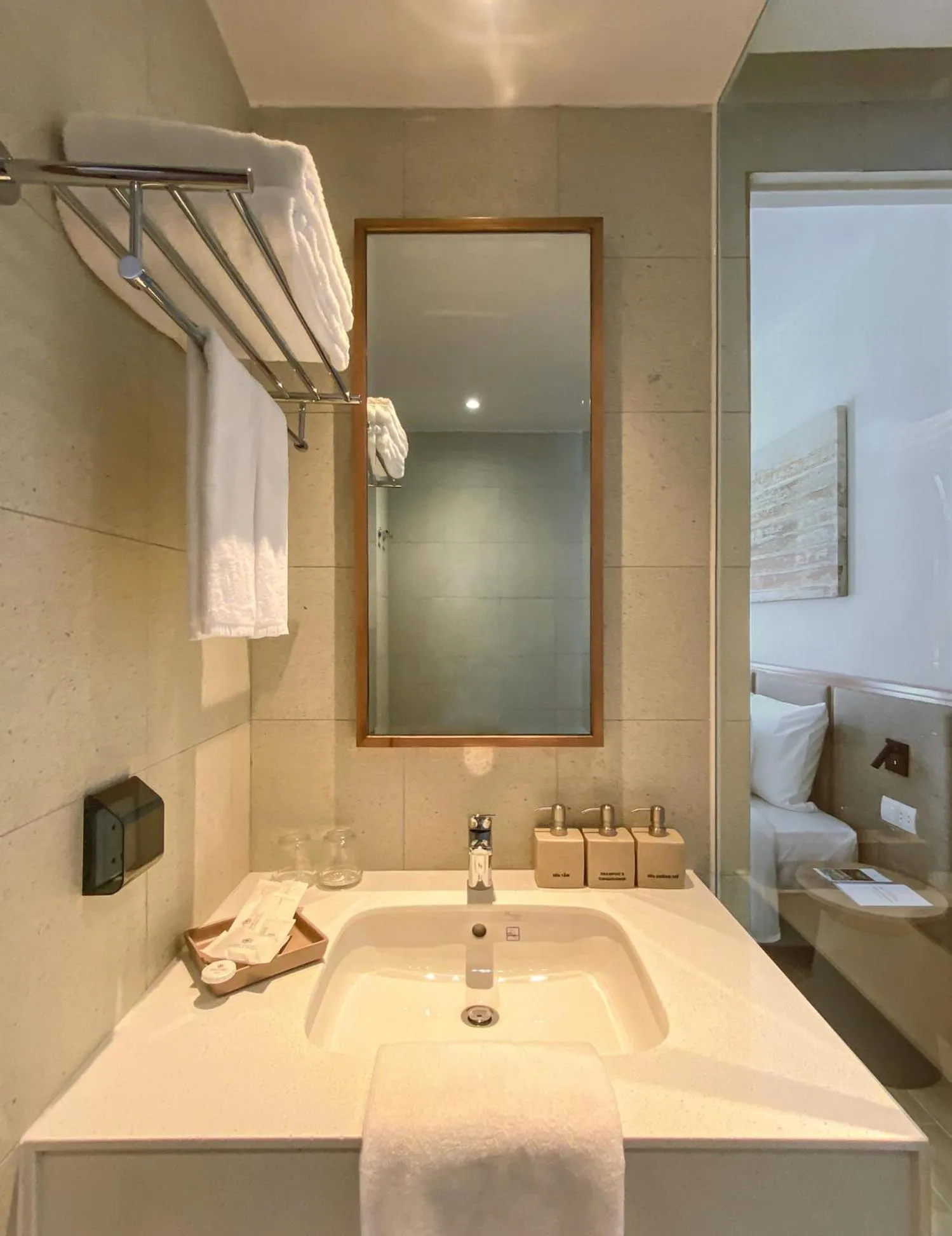 Bathroom, Bed in Minera Hot Springs Binh Chau