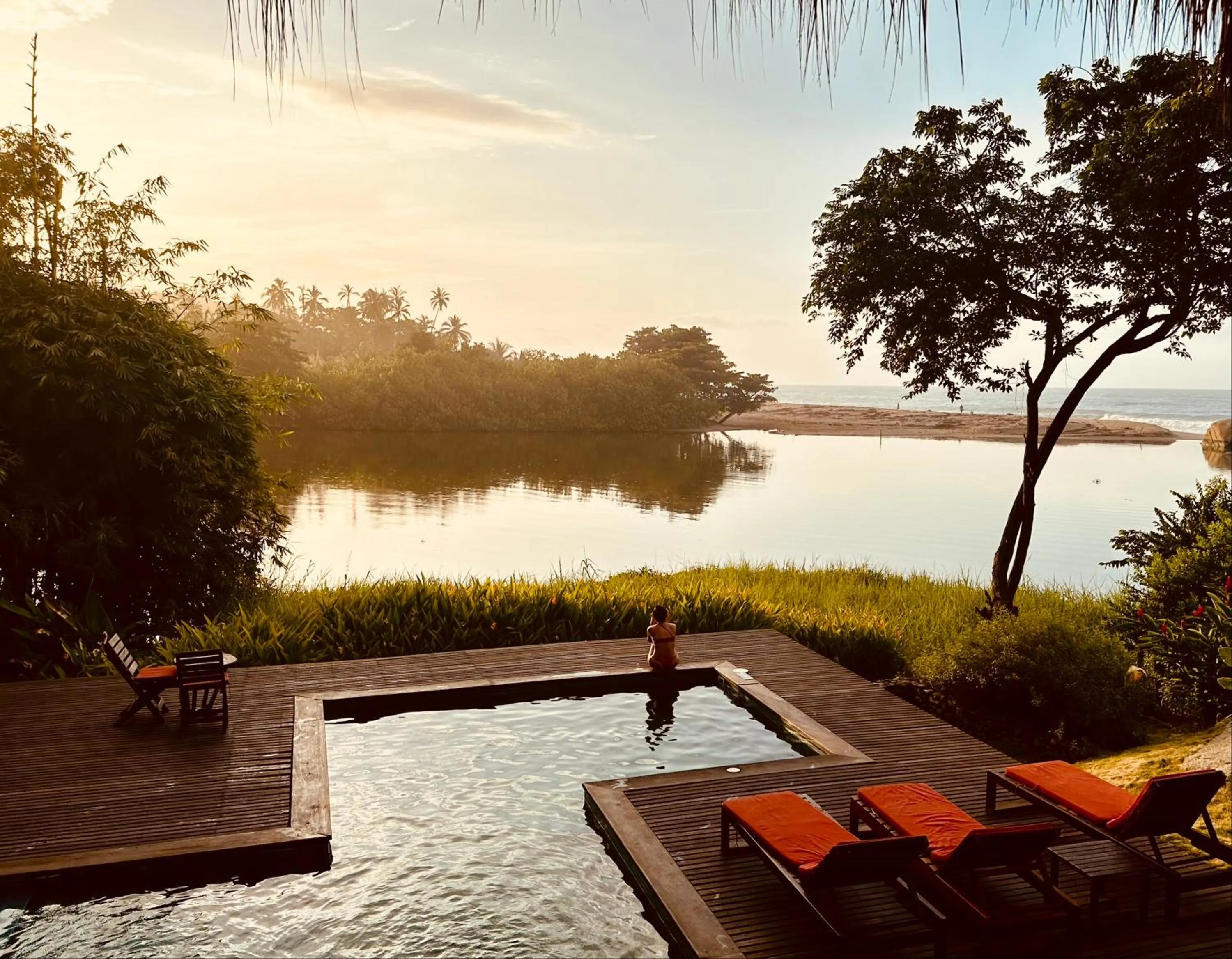 Pool view in Finca Barlovento Maloka, Tayrona Park