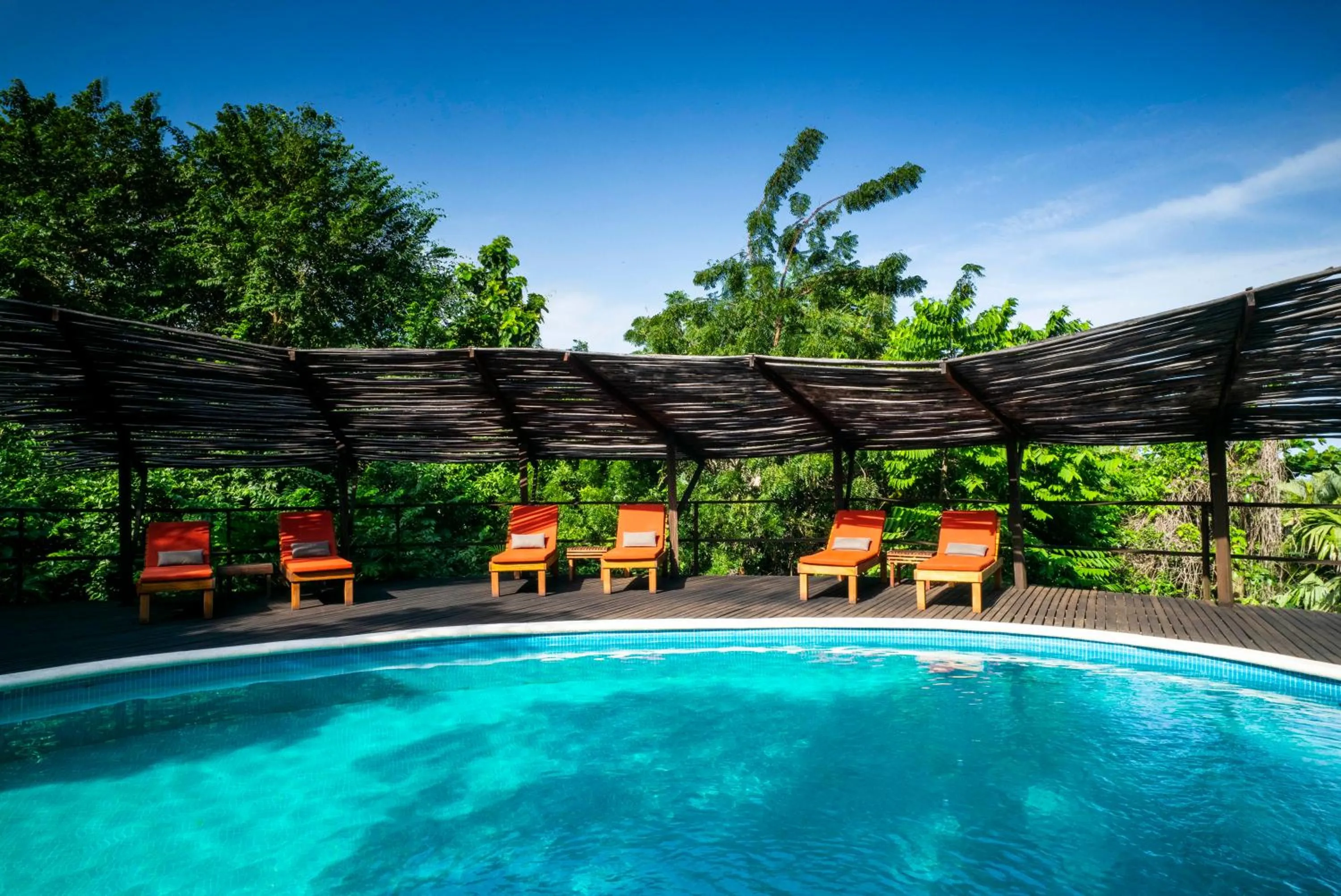 Swimming pool in Finca Barlovento Maloka, Tayrona Park