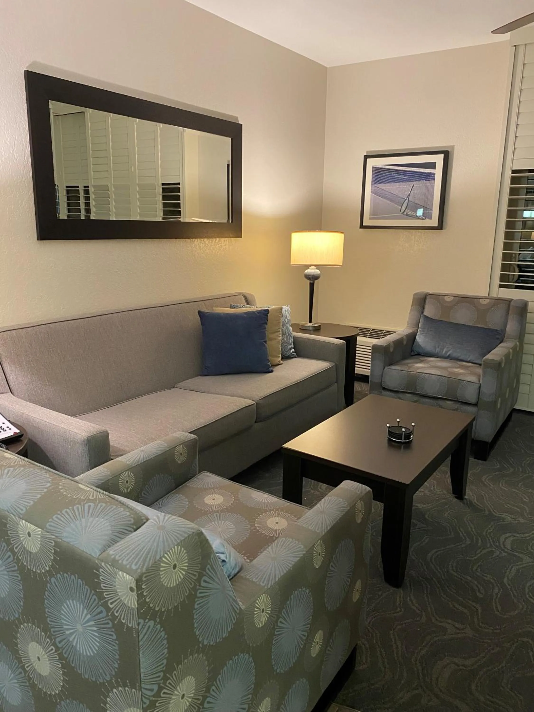 Living room in GetAways at Palm Springs Tennis Club