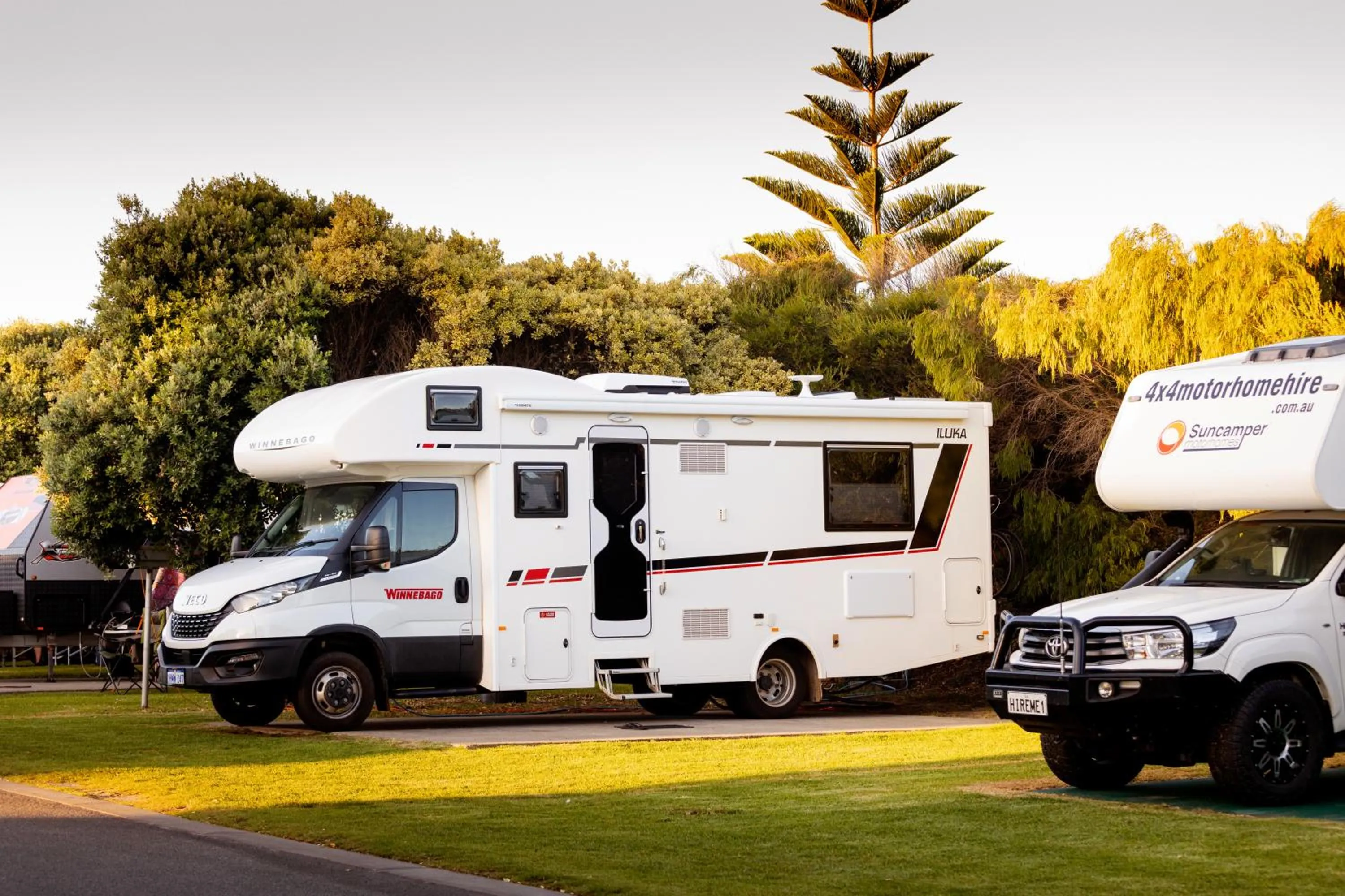 Garden view in BIG4 Middleton Beach Holiday Park