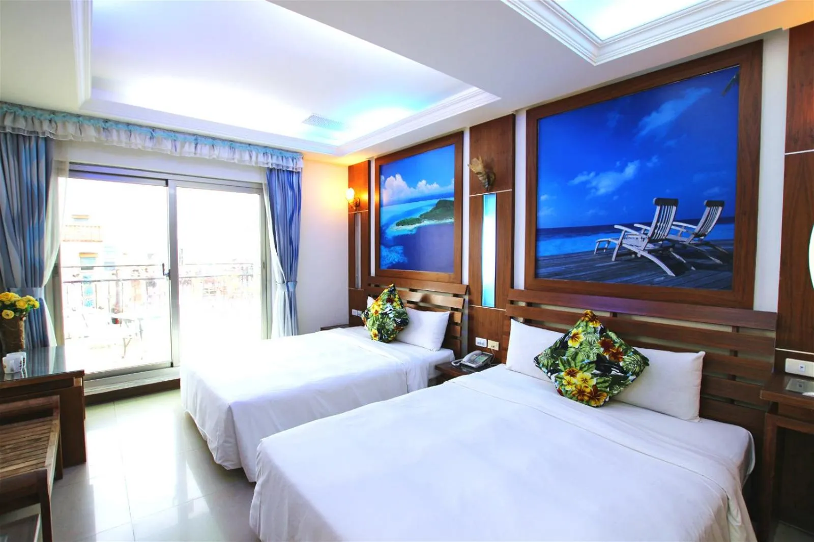 Photo of the whole room, Bed in Seashell Bay 墾丁貝殼灣