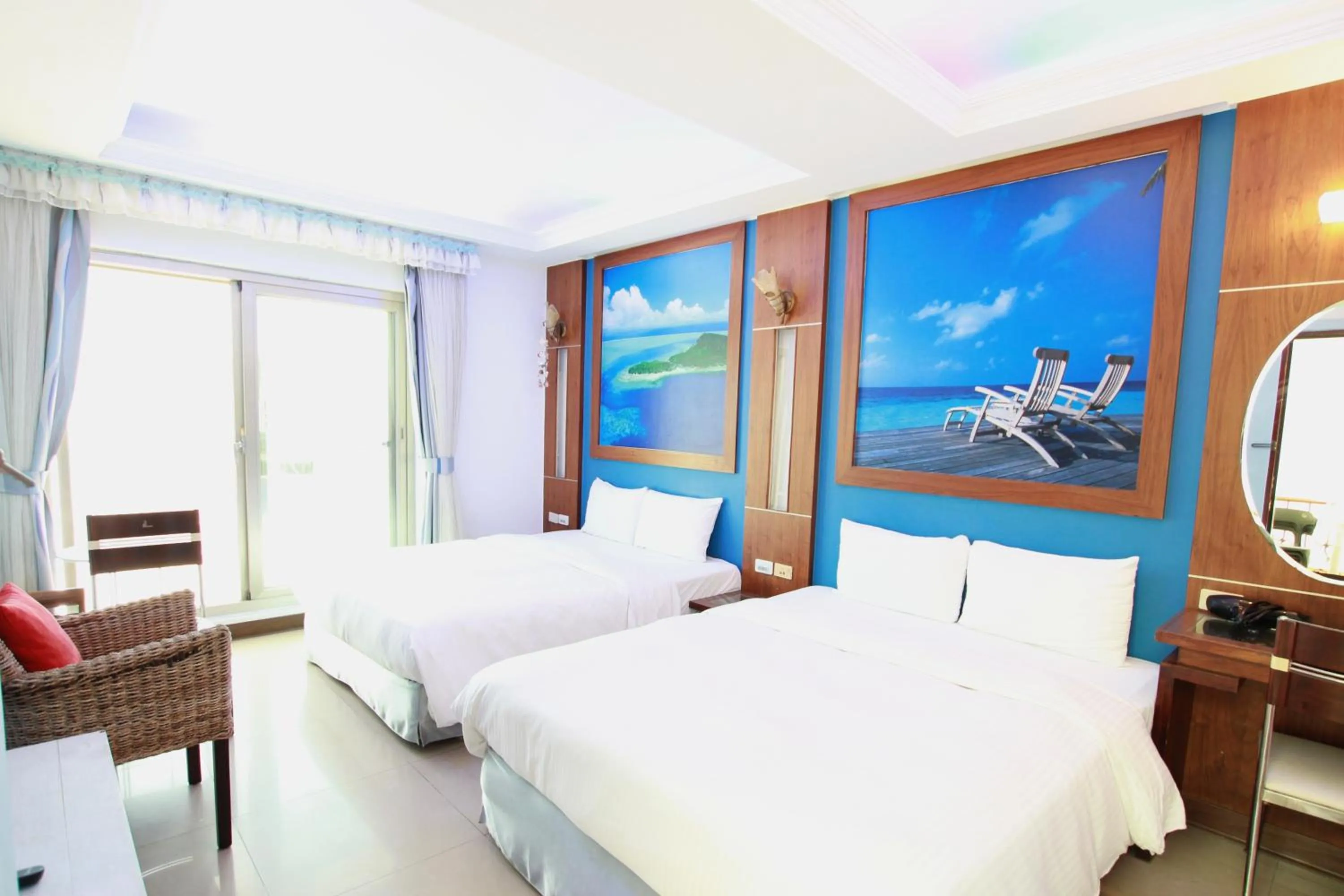 Photo of the whole room, Bed in Seashell Bay 墾丁貝殼灣