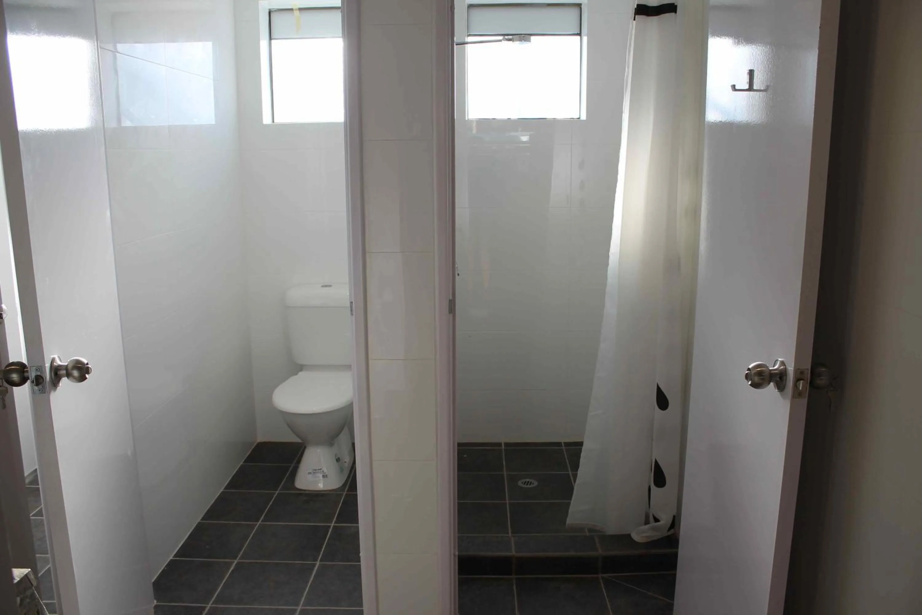 Shower in Quokka Backpackers Hostel Perth - note - Valid passport required to check in