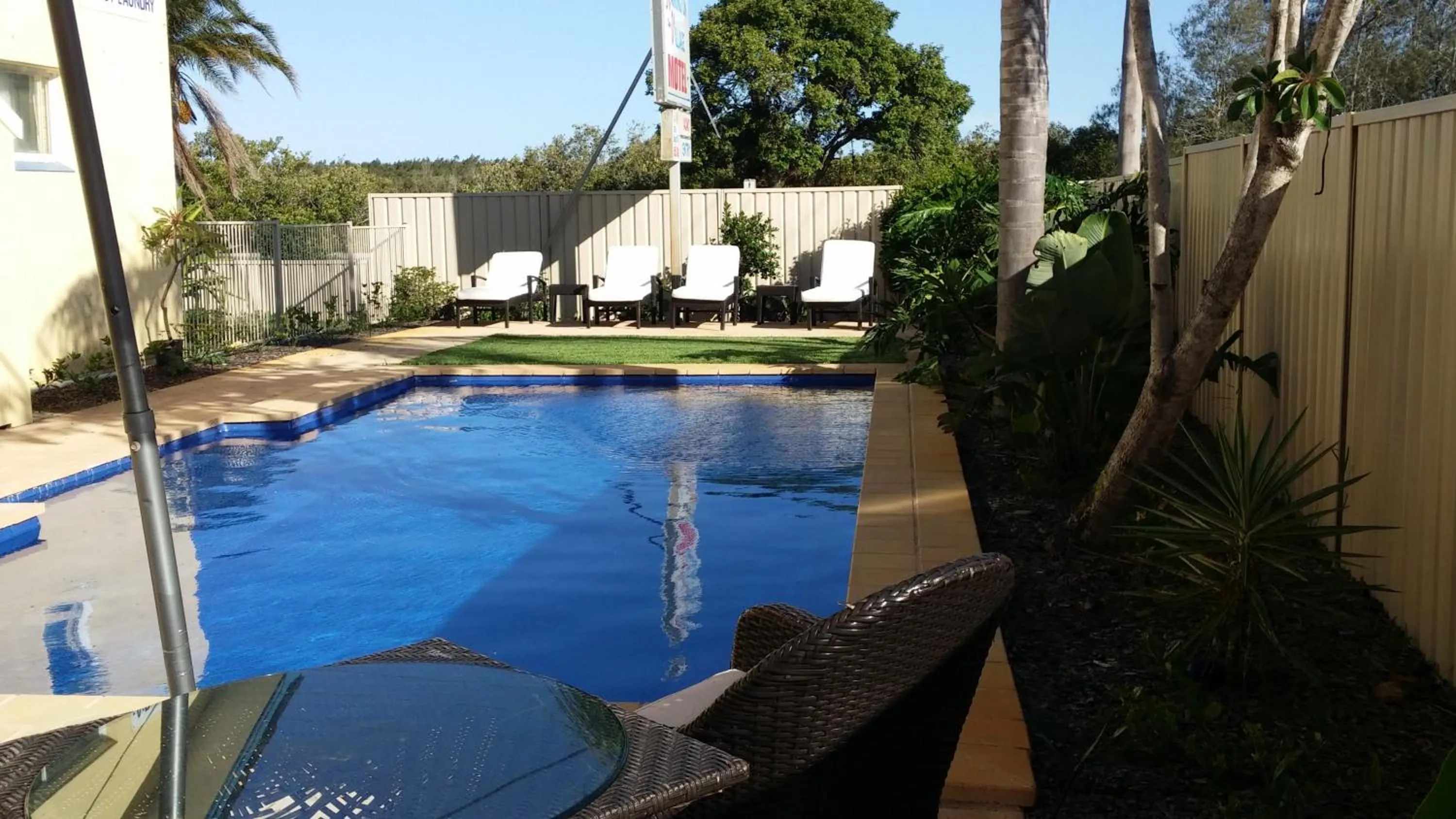 Swimming pool in Harrington Village Motel