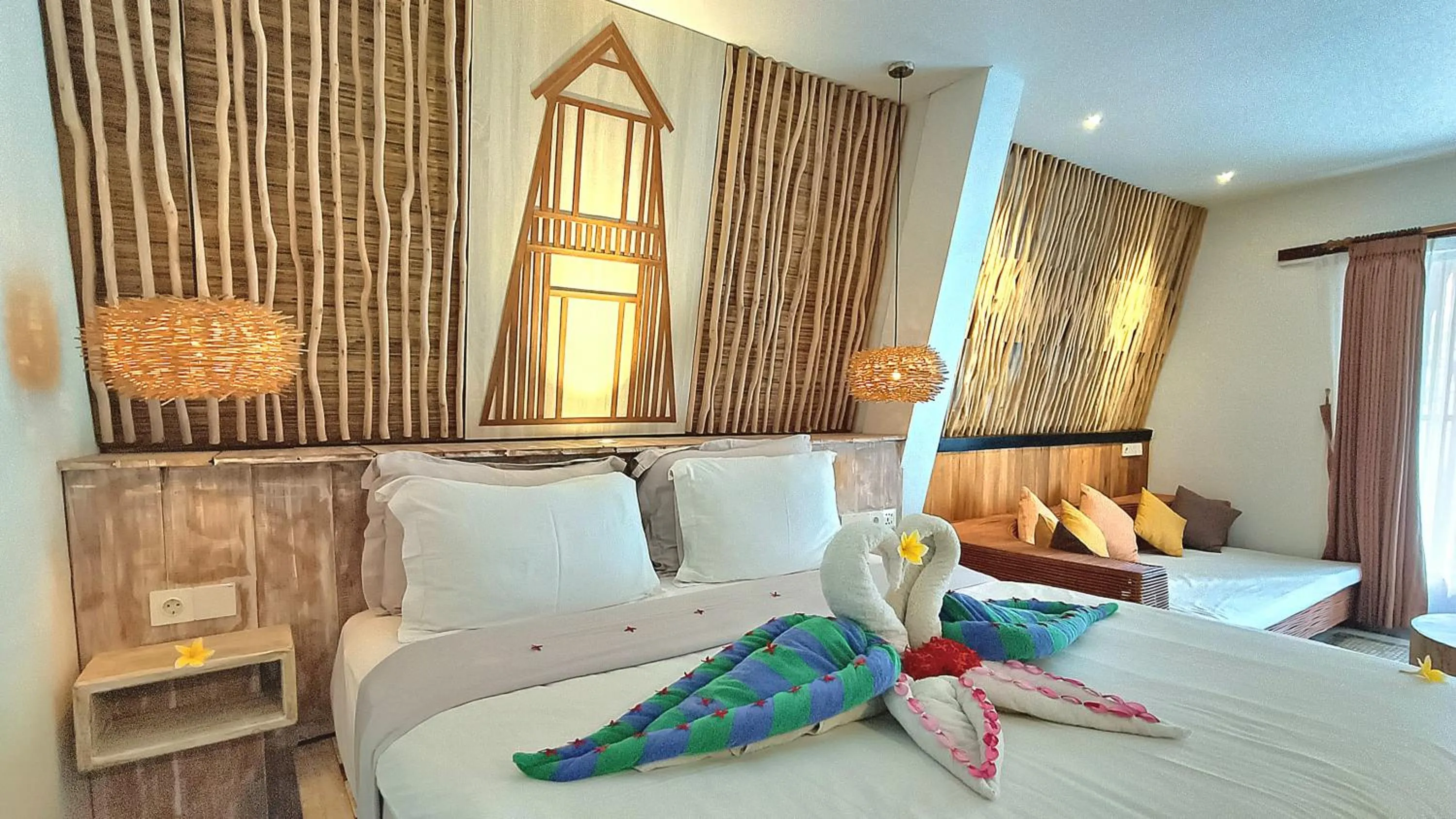 Bed in Kies Villas Lombok