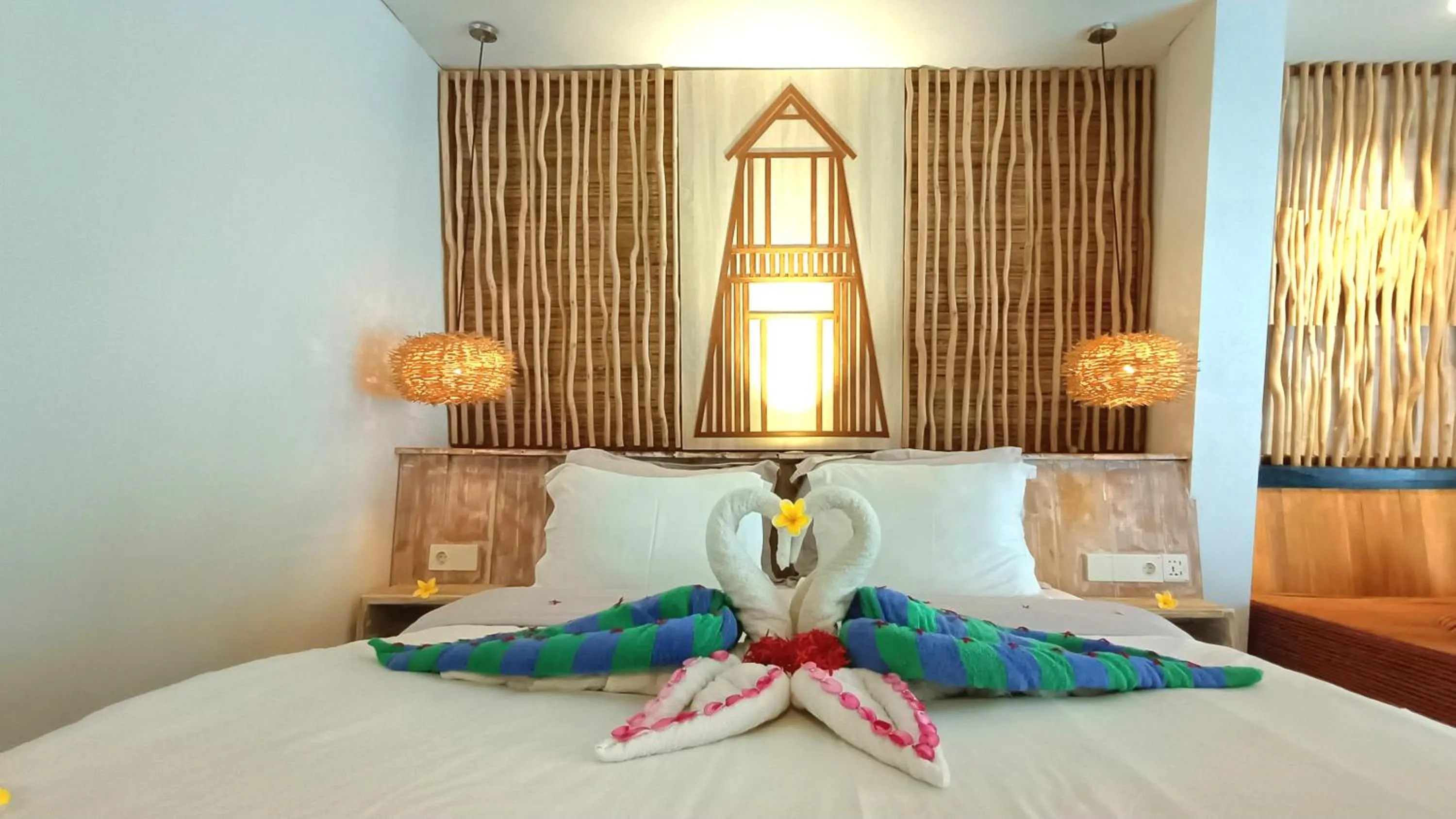 Bed in Kies Villas Lombok