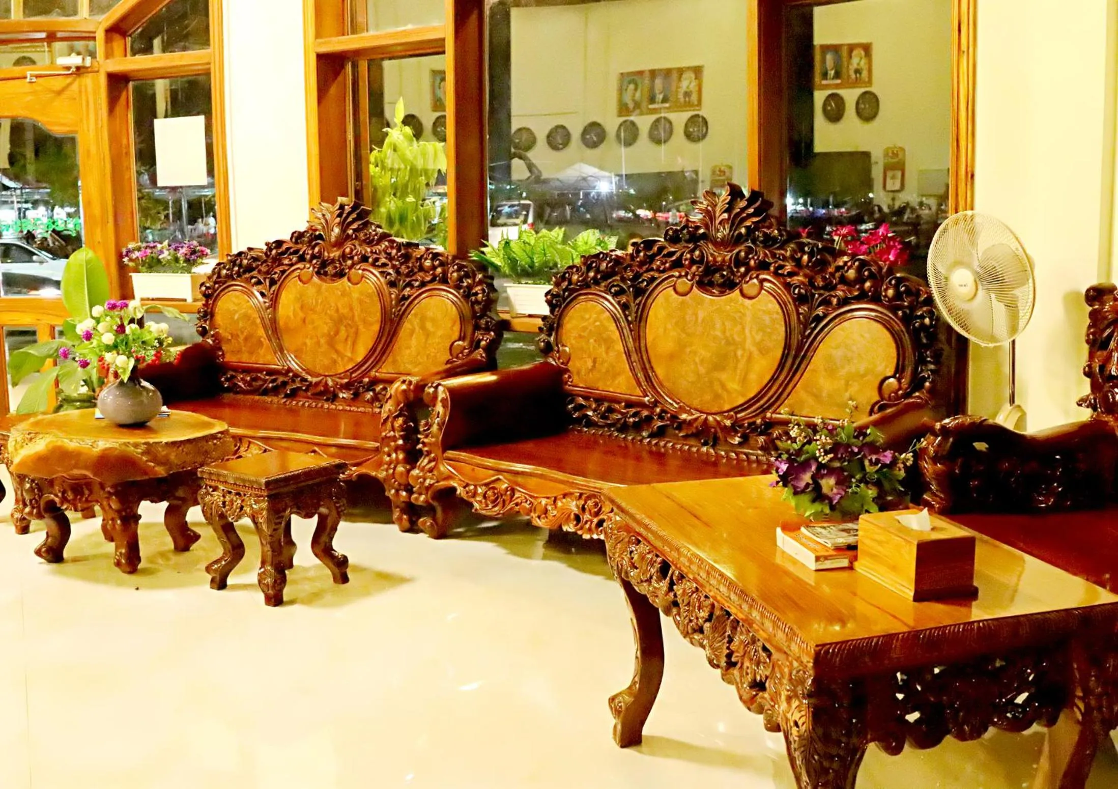 Lobby or reception, Restaurant/Places to Eat in Angkor Comfort Hotel