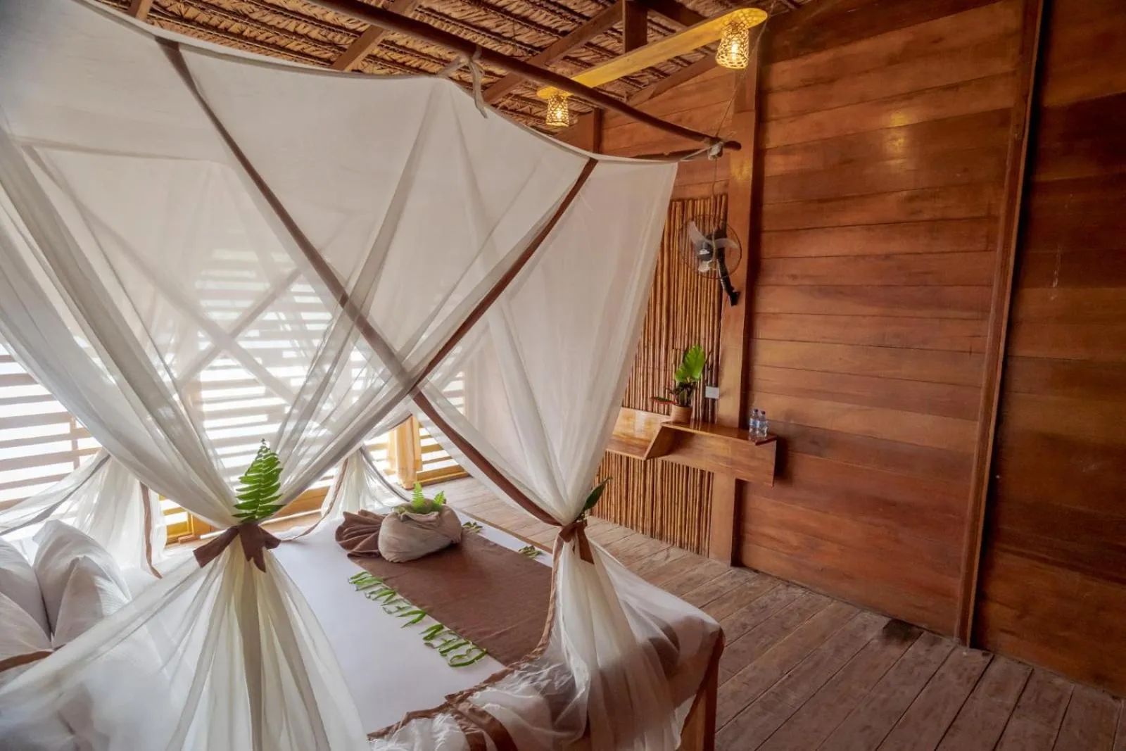 Bed in Biohotel Arara River