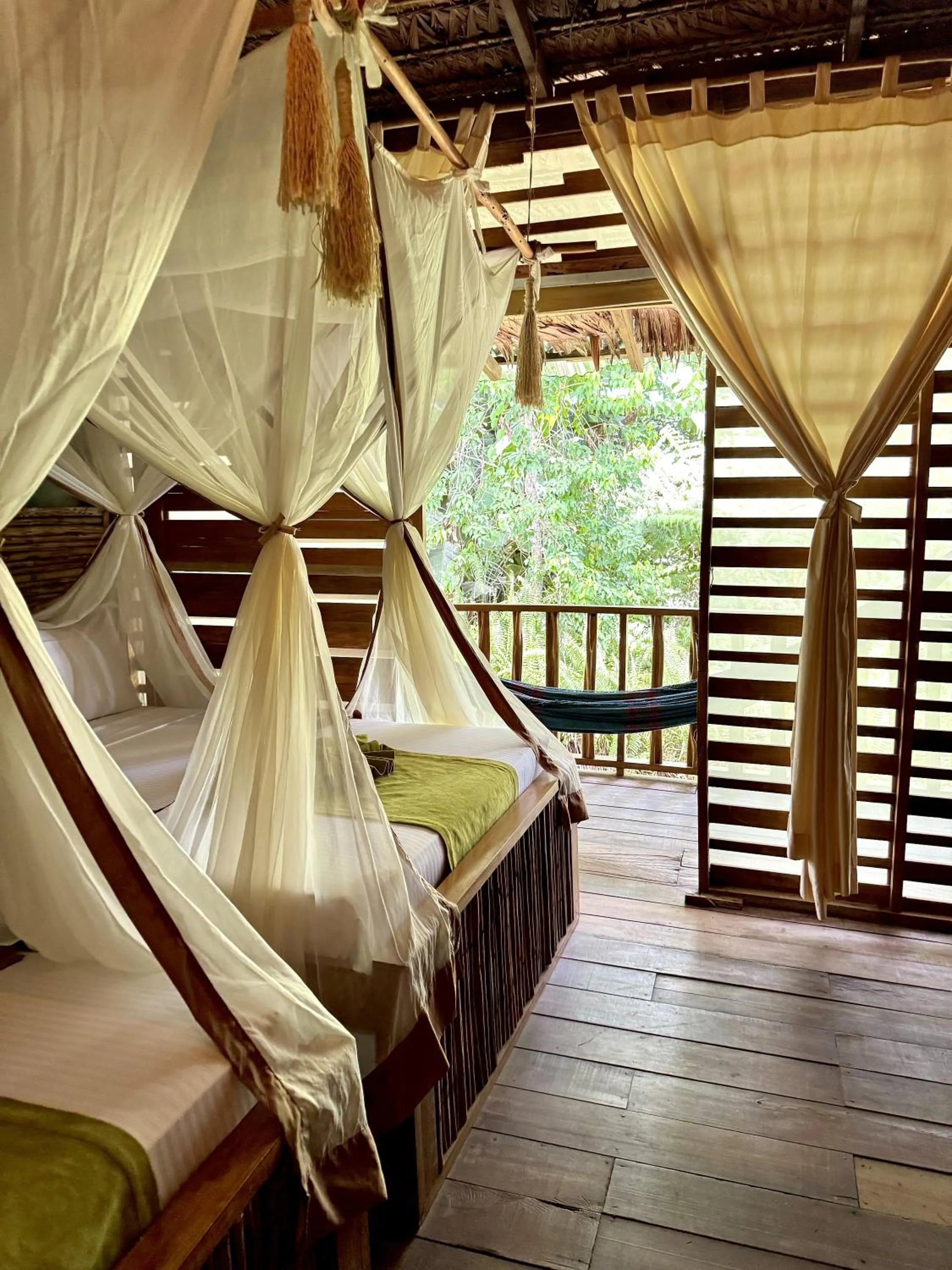 Bed in Biohotel Arara River