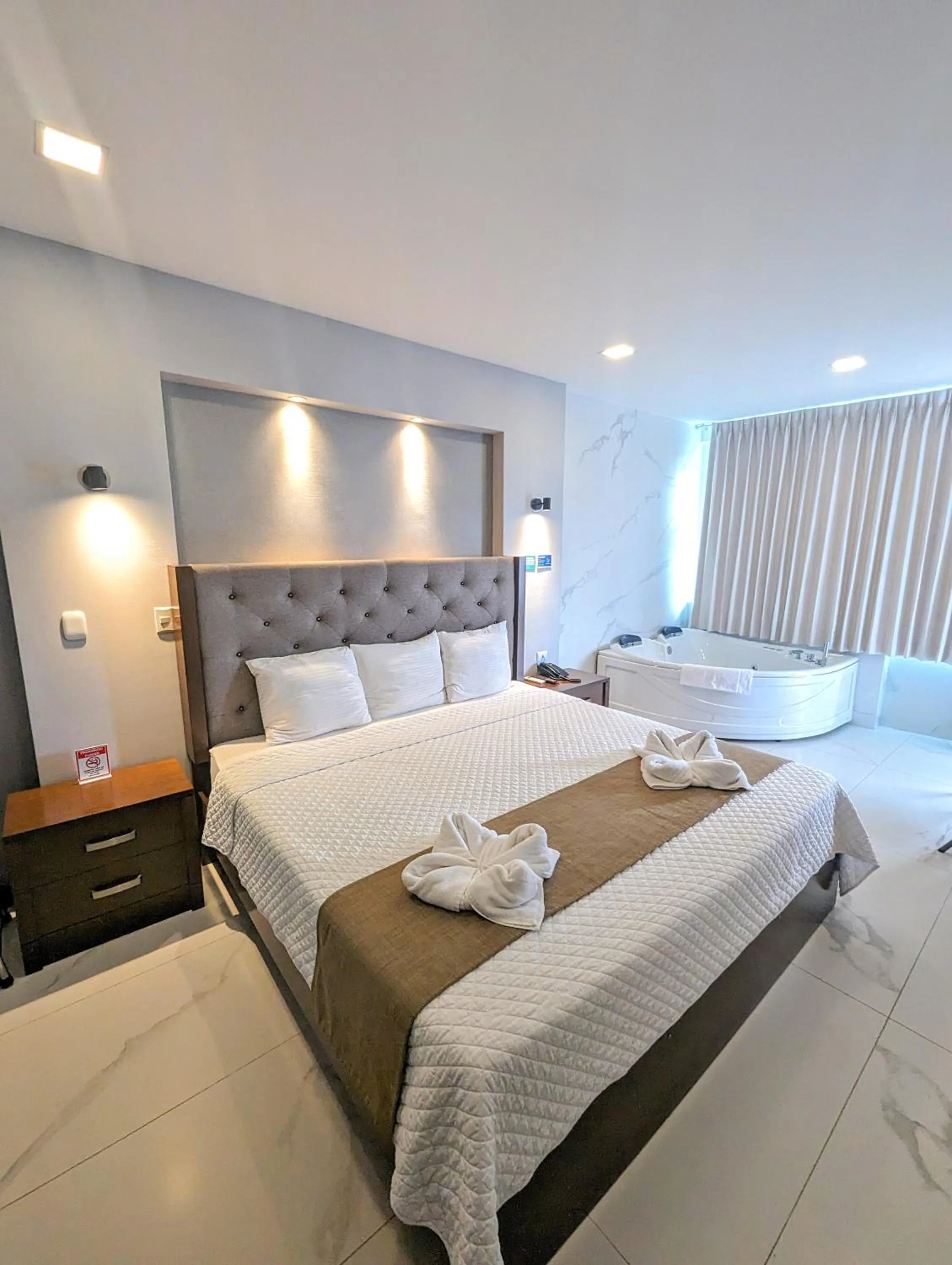 Hot Tub, Bed in Hotel Cayuga