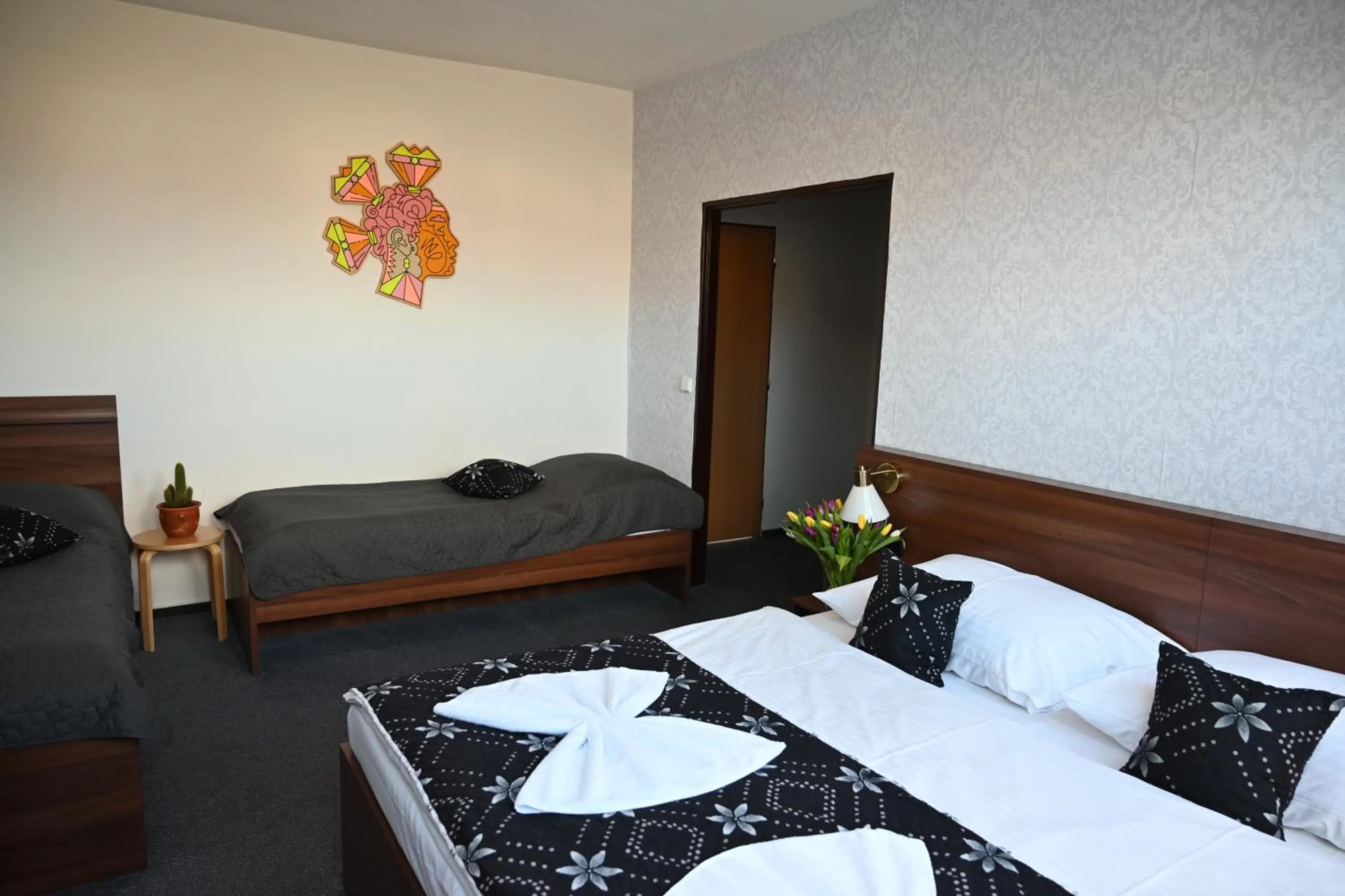 Bed in Hotel Vincent