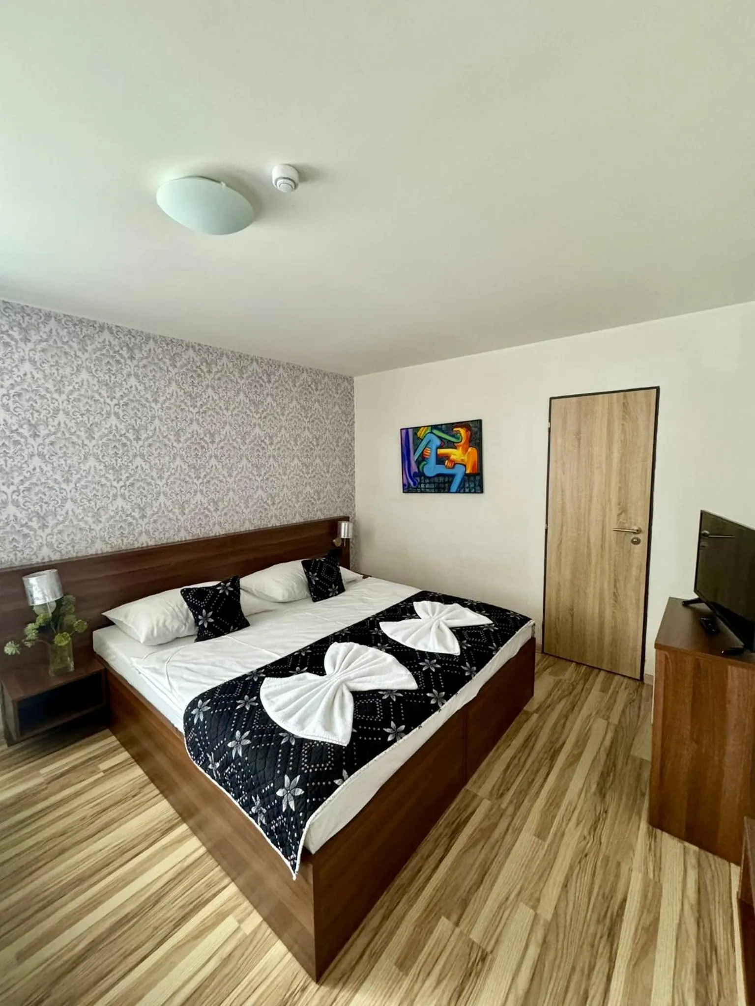 Bed in Hotel Vincent