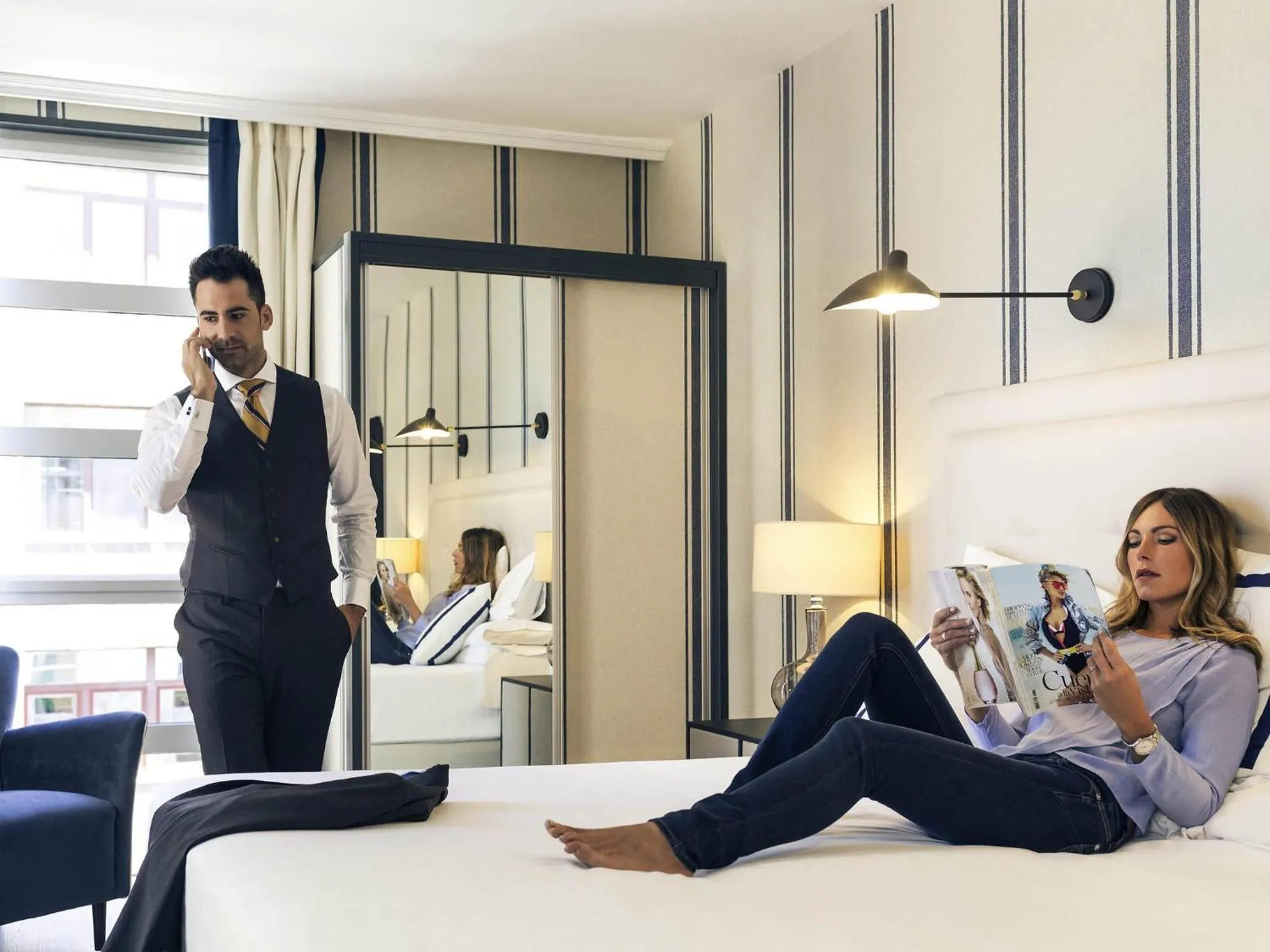 Bedroom, Bed in Hotel Mercure Jardines de Albia