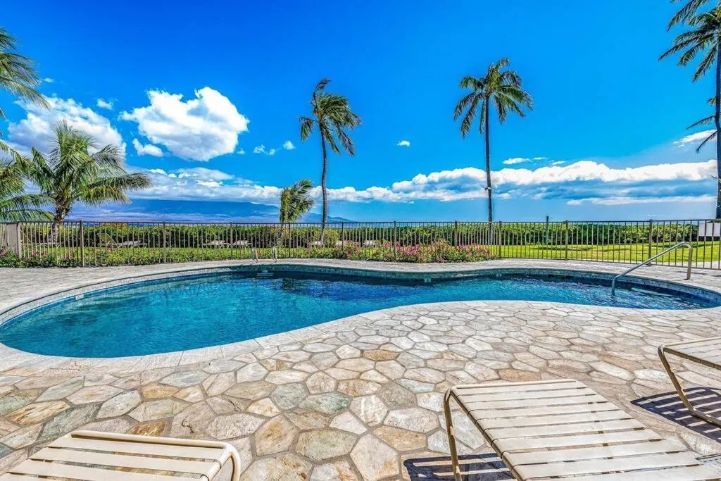 Swimming pool in Stunning Maui Direct Ocean front on the beach, Walk to beach from Condo, Watch Turtles, Whales, AC in all rooms ocean view Pool and Spa