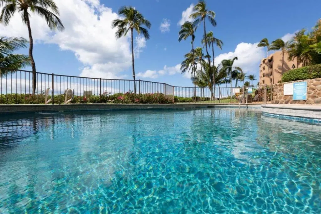 Swimming pool in Stunning Maui Direct Ocean front on the beach, Walk to beach from Condo, Watch Turtles, Whales, AC in all rooms ocean view Pool and Spa