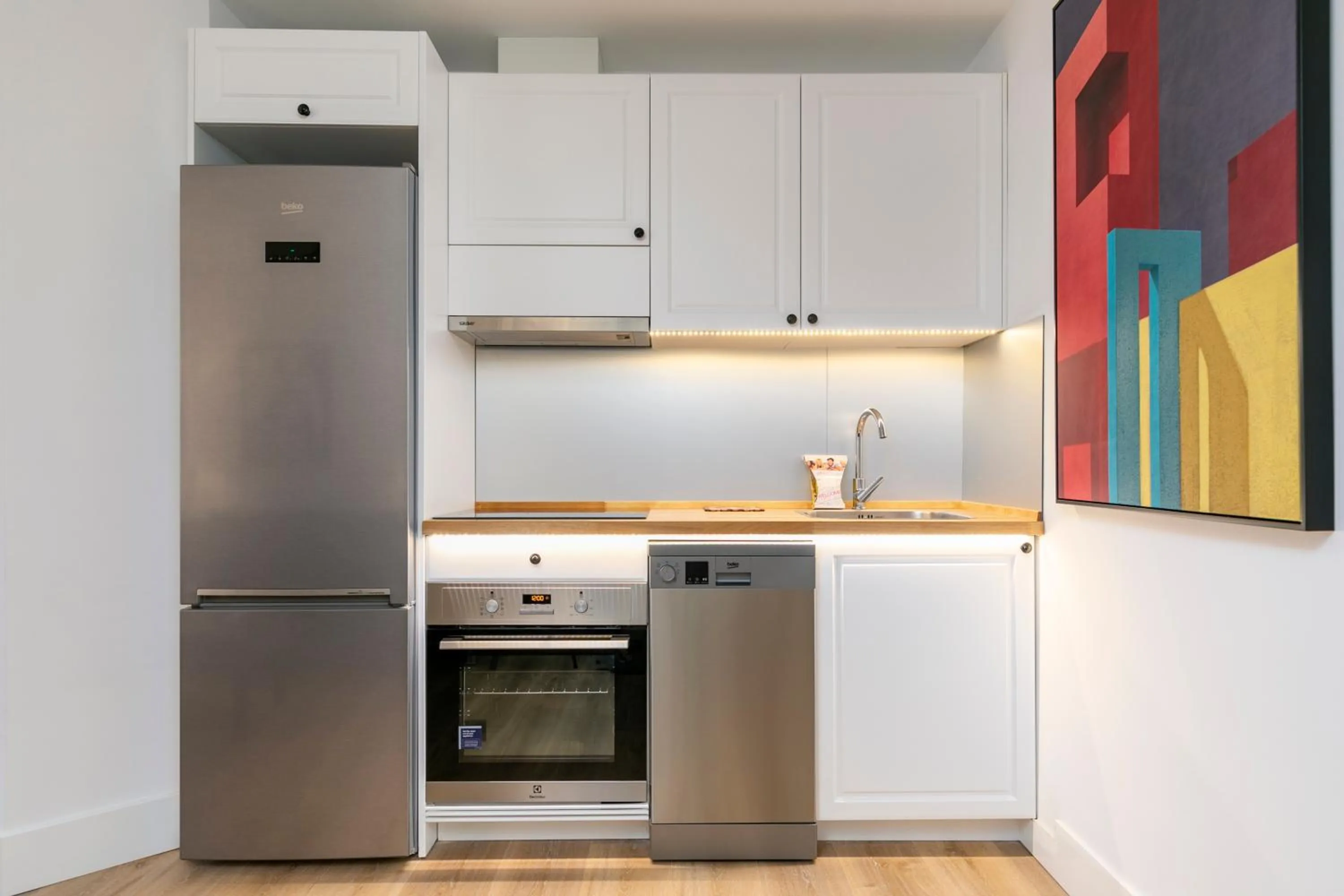 Kitchen or kitchenette in H-A Aparthotel Hotel Quo