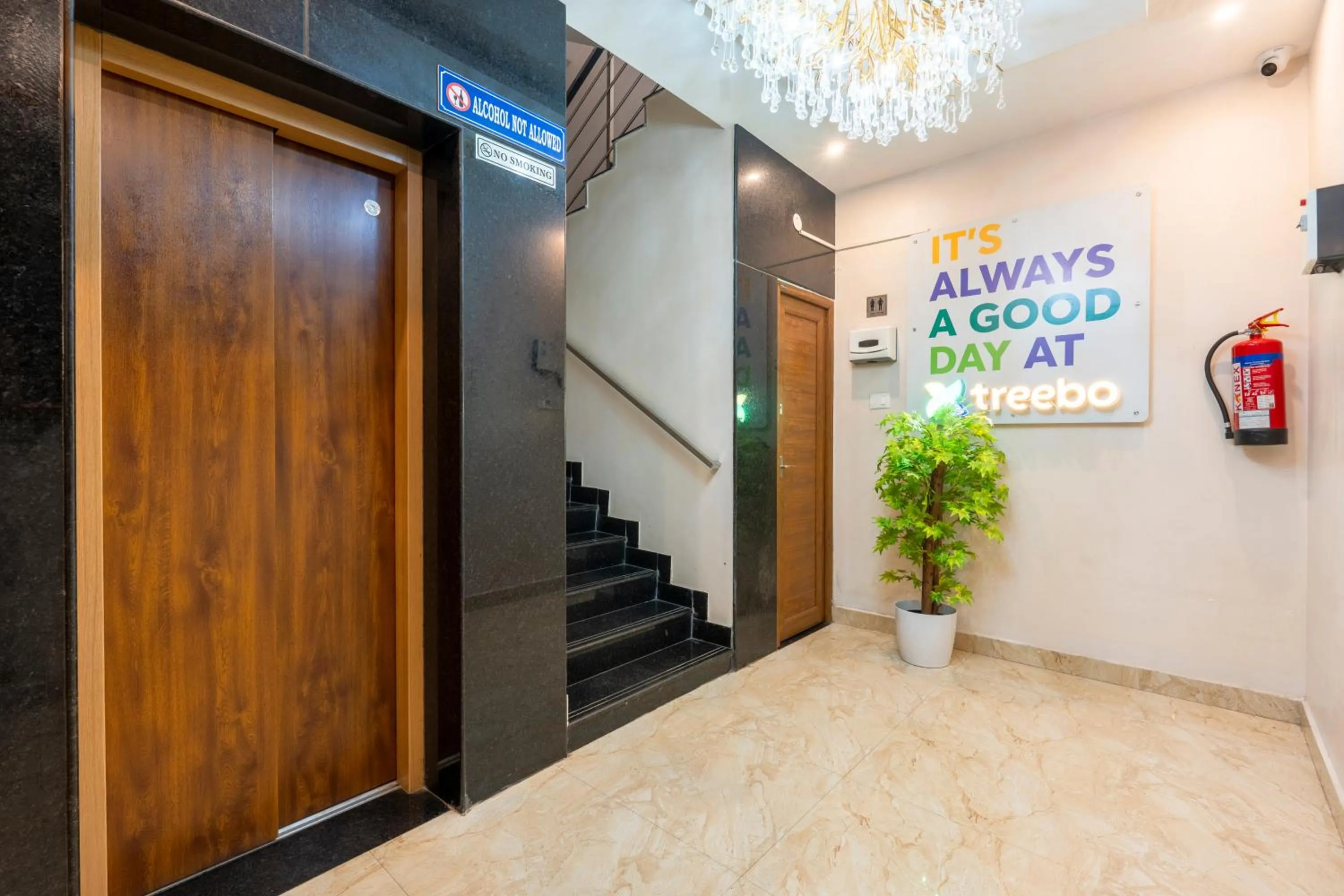 elevator in Treebo Elite Inn