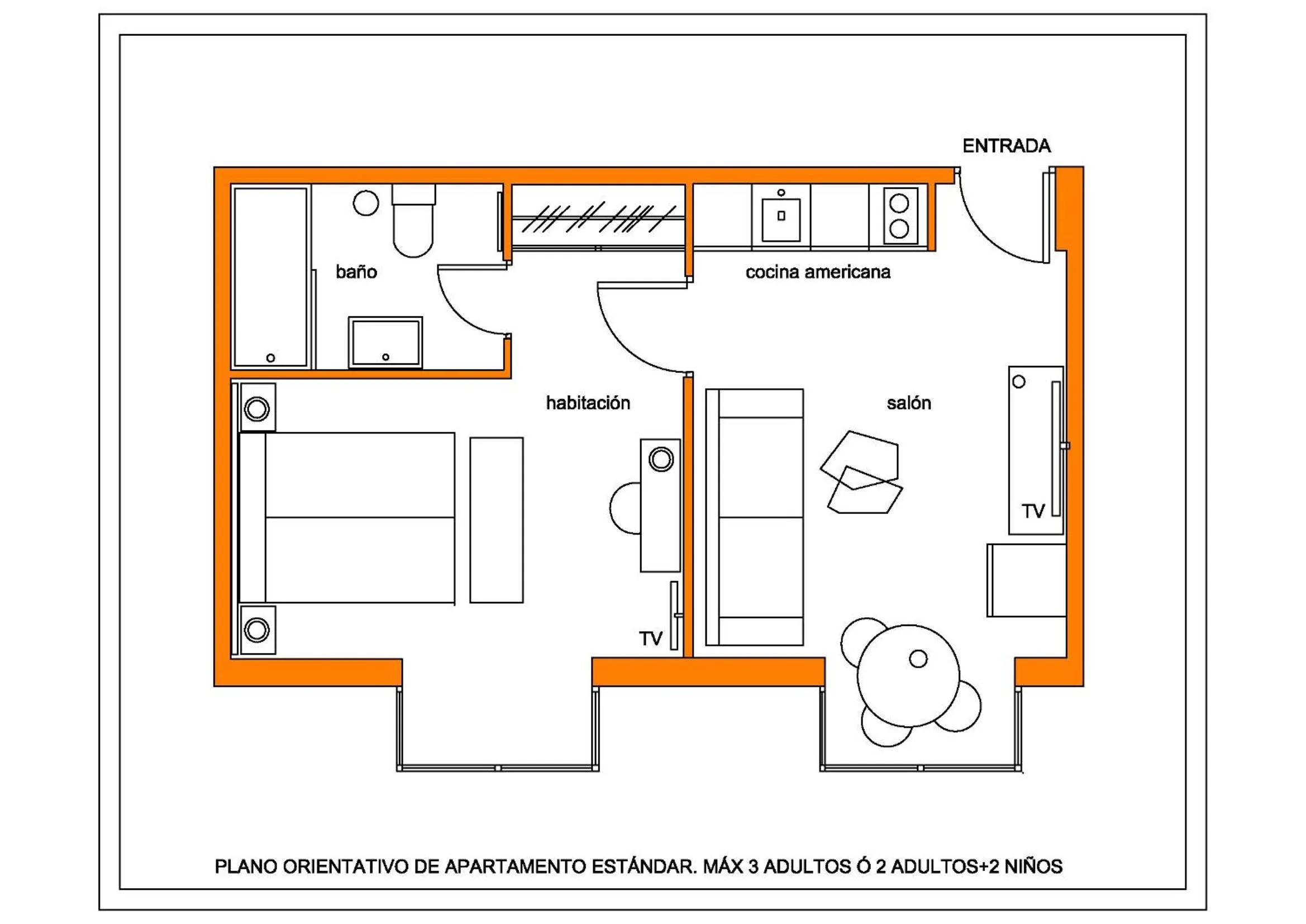 Floor plan in Apartamentos G3 Galeon