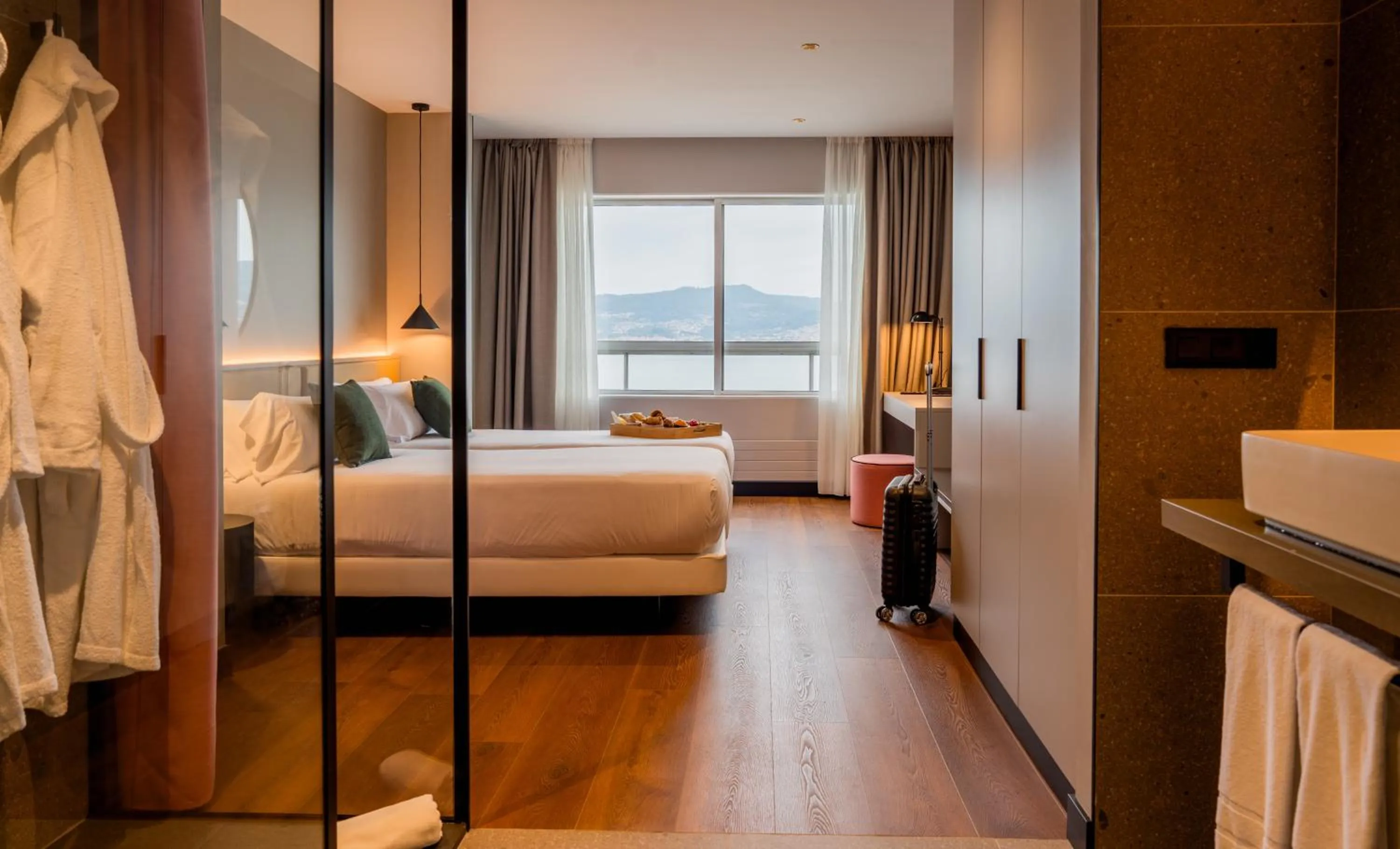 Bedroom, Bed in Hotel Bahía de Vigo