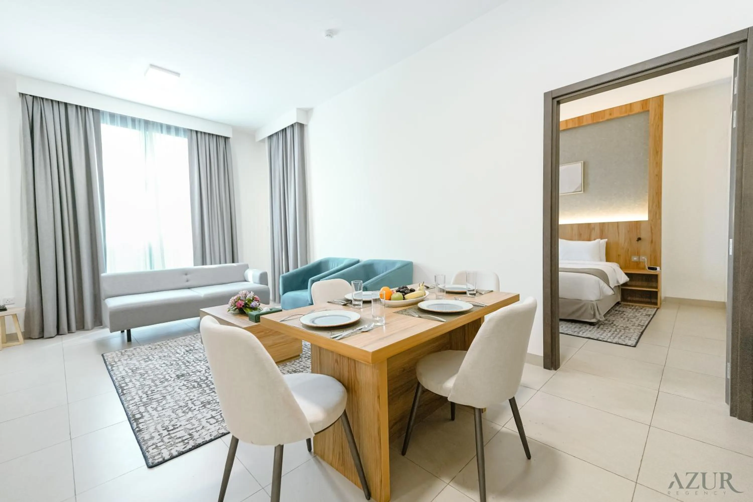 Bed in Azur Regency Hotel Apartments