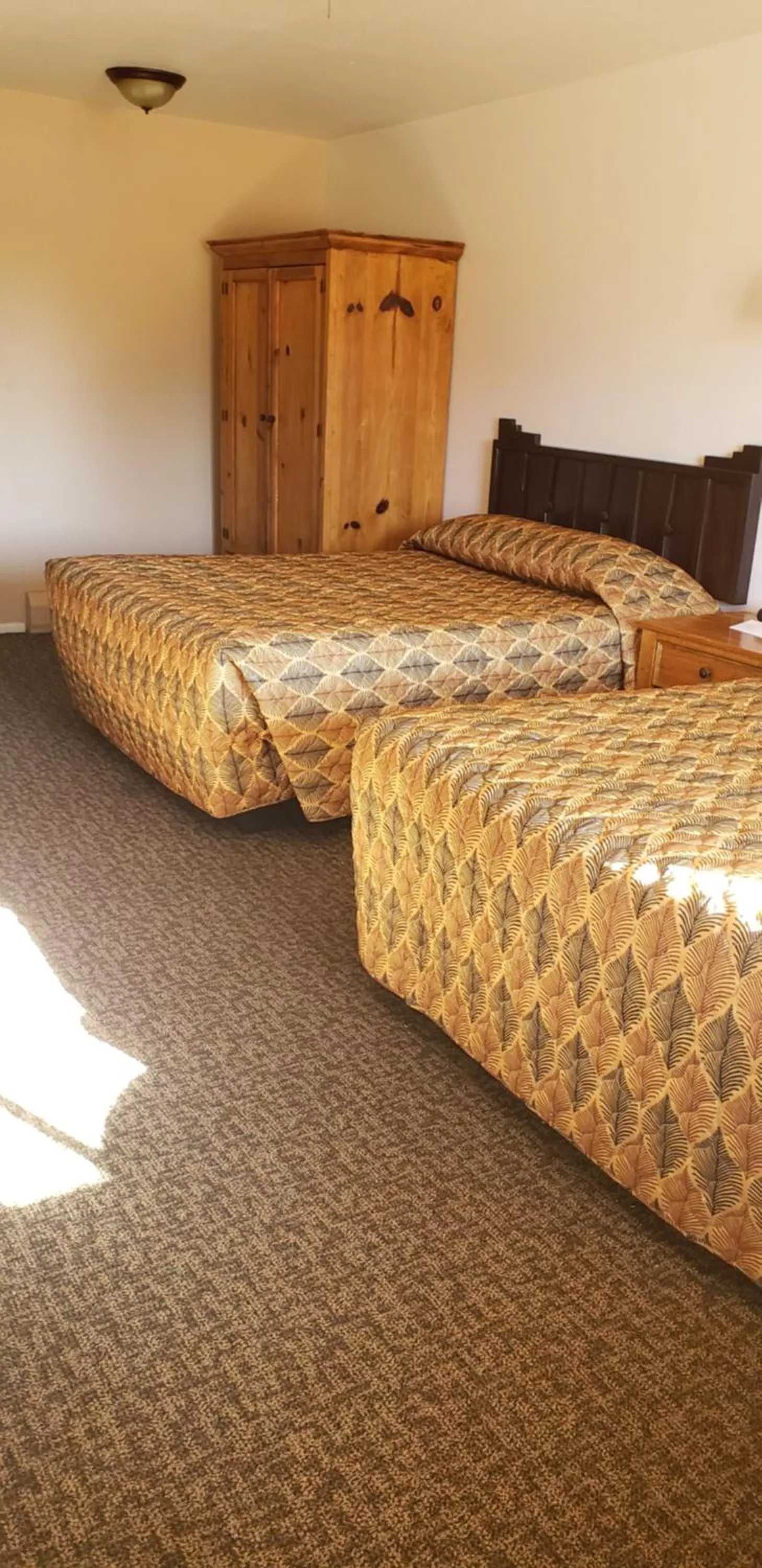 Bed in Chama River Bend Lodge