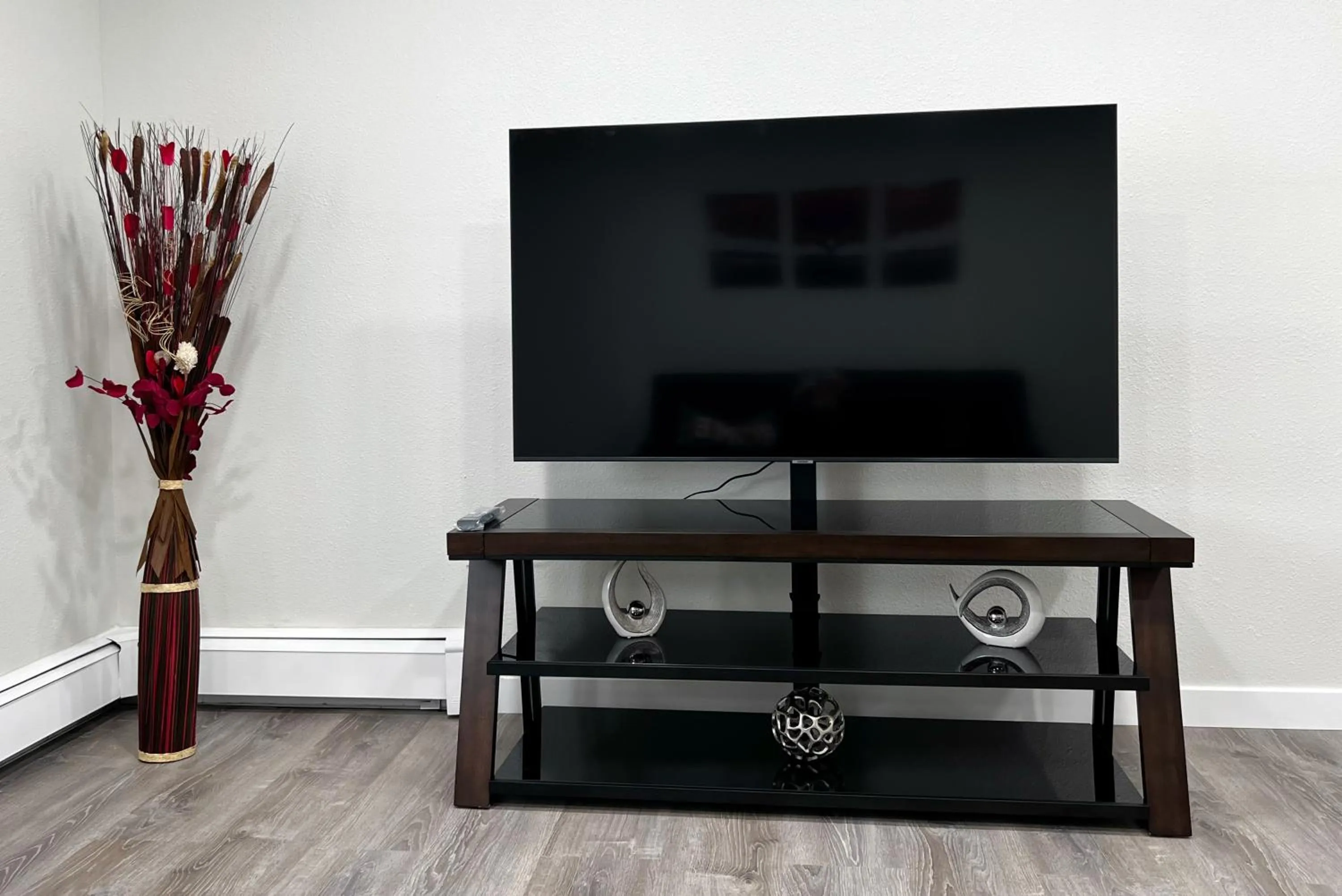 TV and multimedia in Anchorage midtown apartment- Wyoming 1