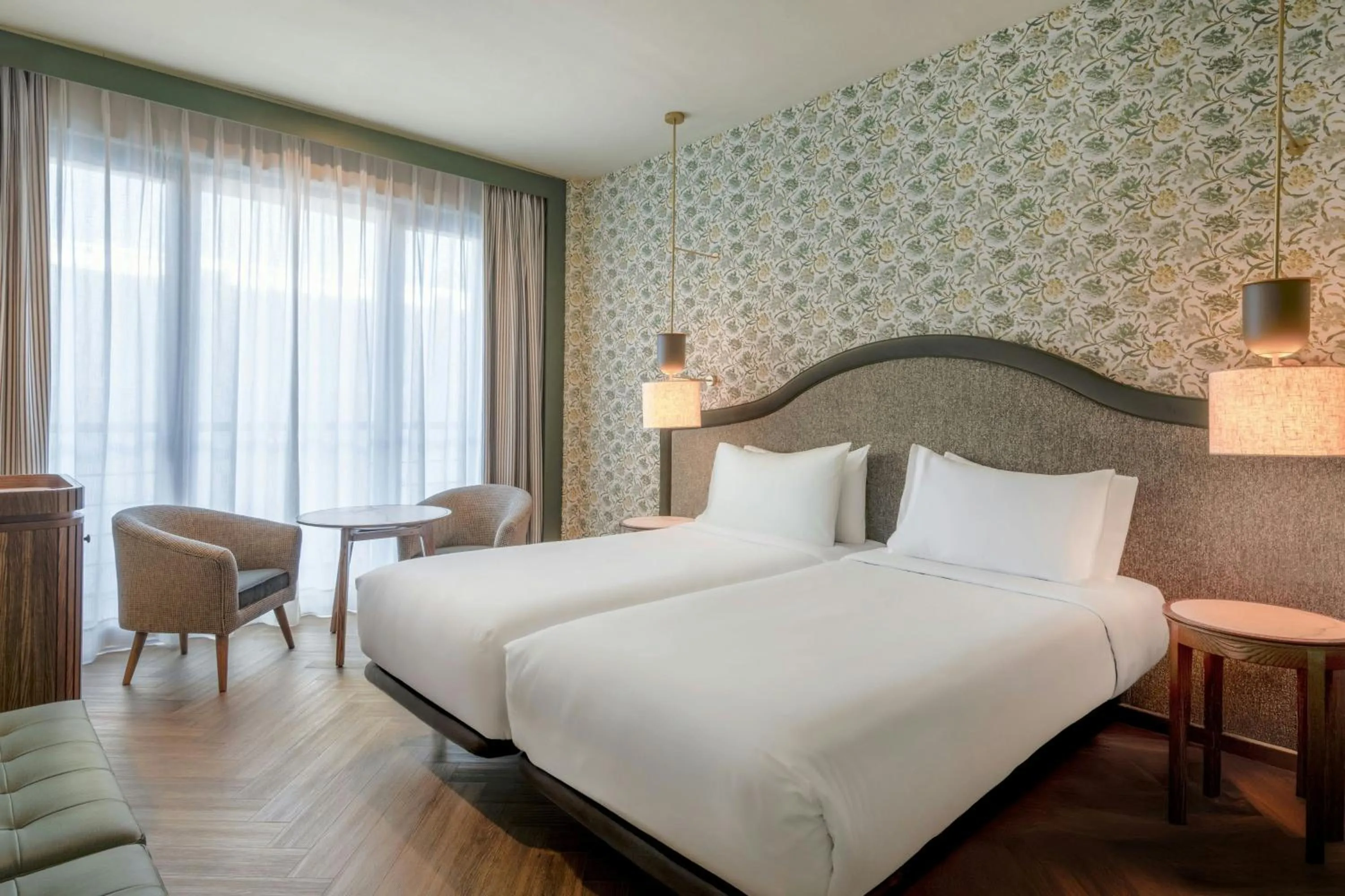 Photo of the whole room, Bed in AC Hotel Ciudad de Sevilla by Marriott