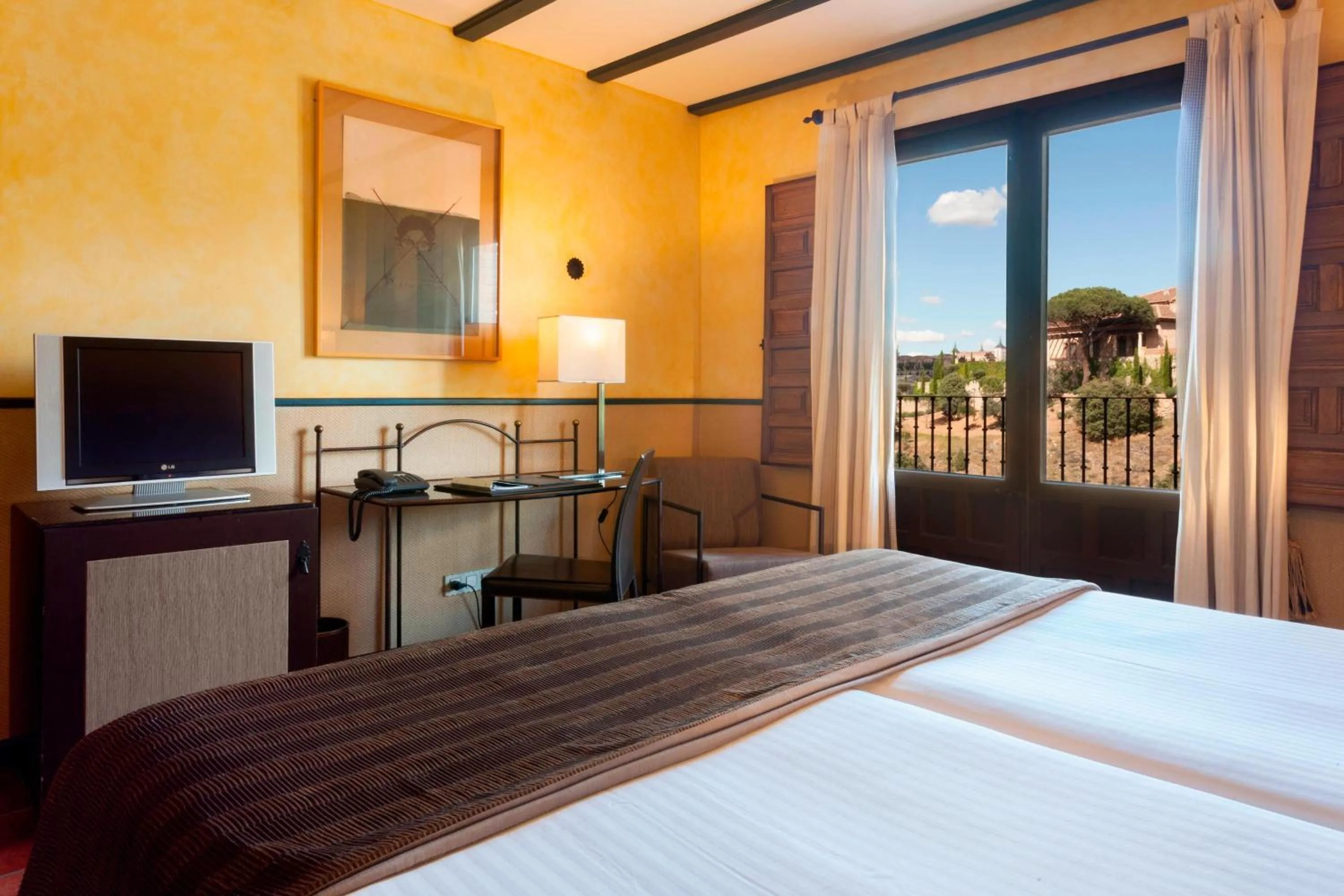 Photo of the whole room, Bed in AC Hotel Ciudad de Toledo by Marriott