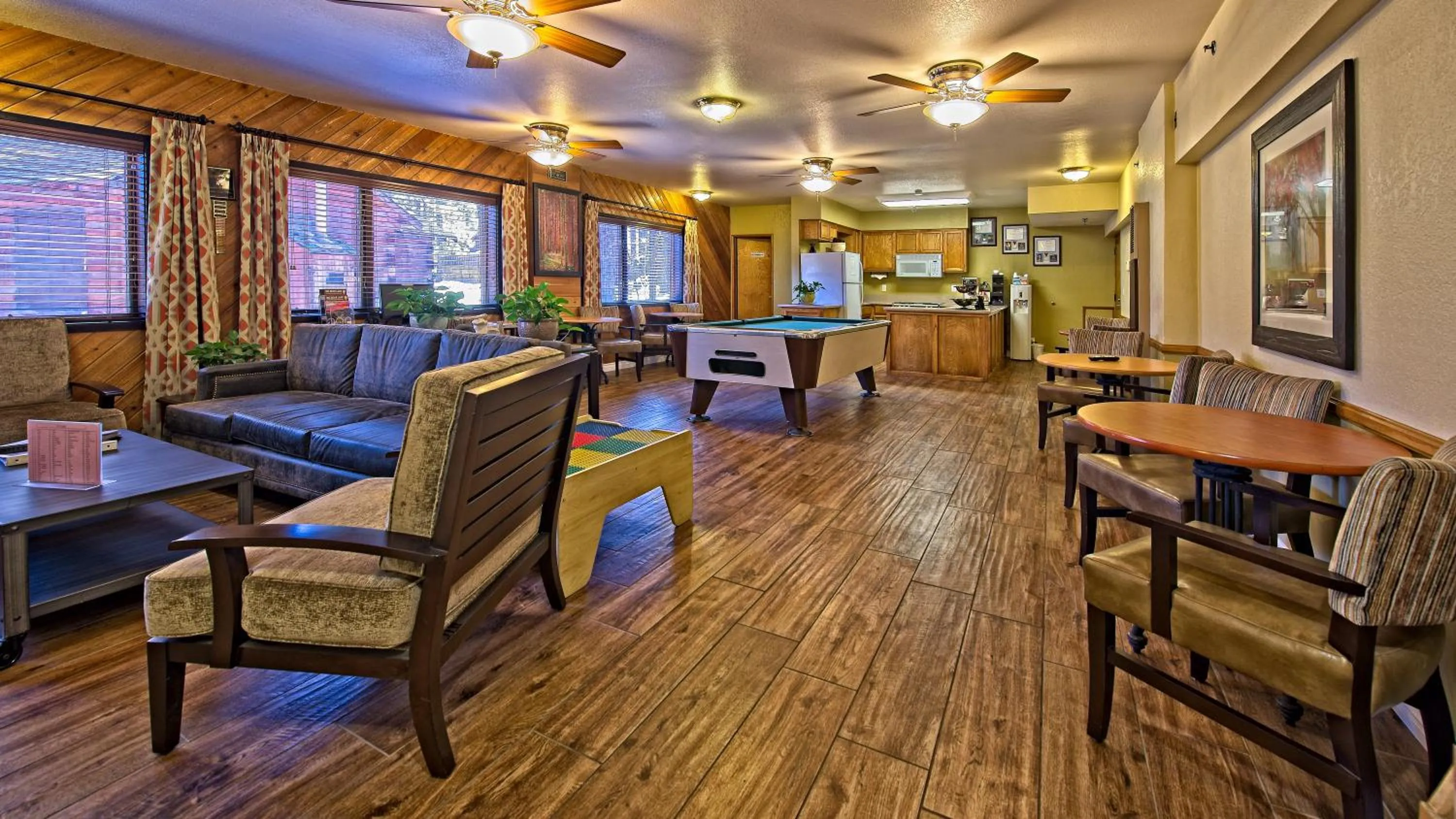 Lobby or reception in GetAways at Snow Lake Lodge
