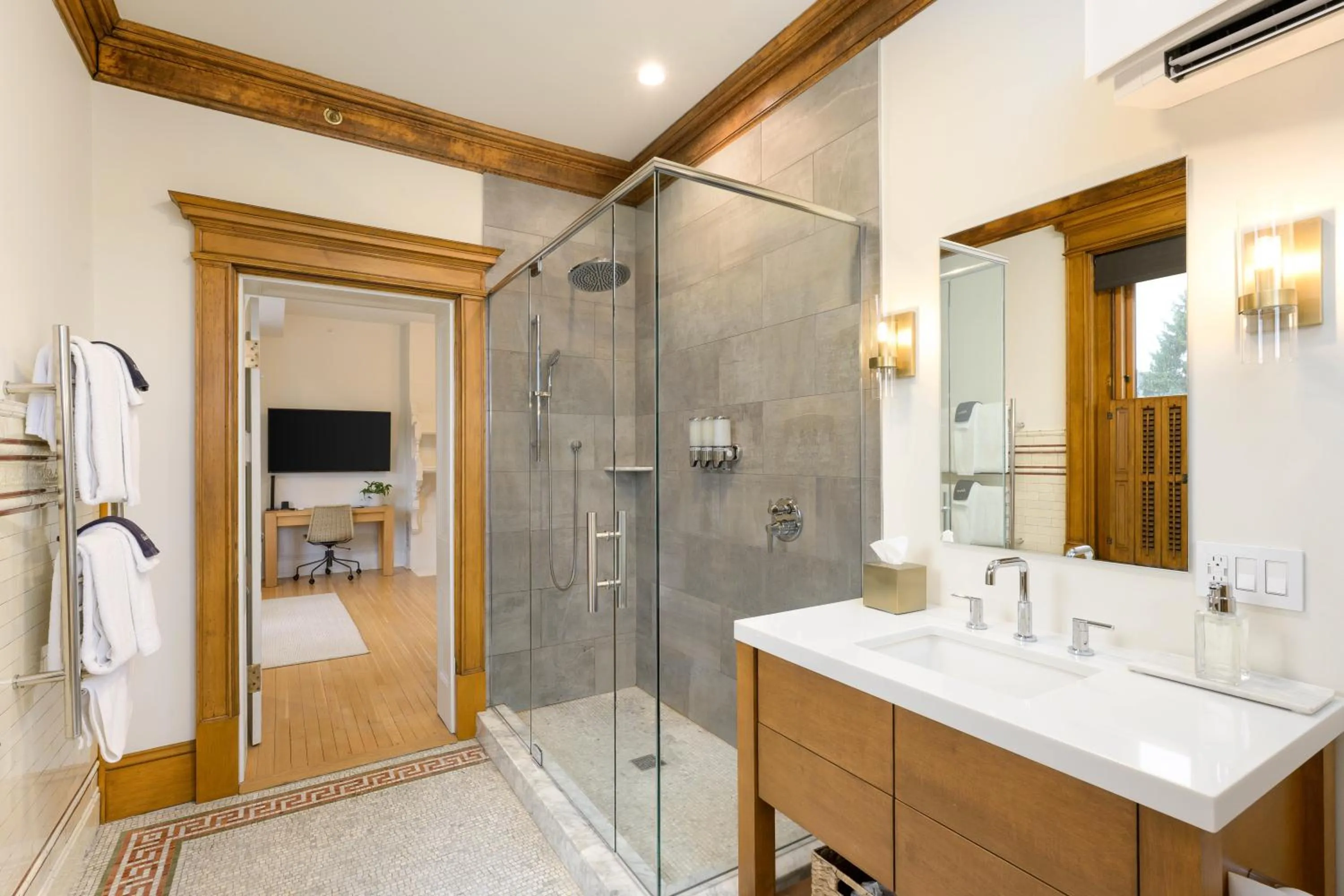 Shower in Wilbur Mansion