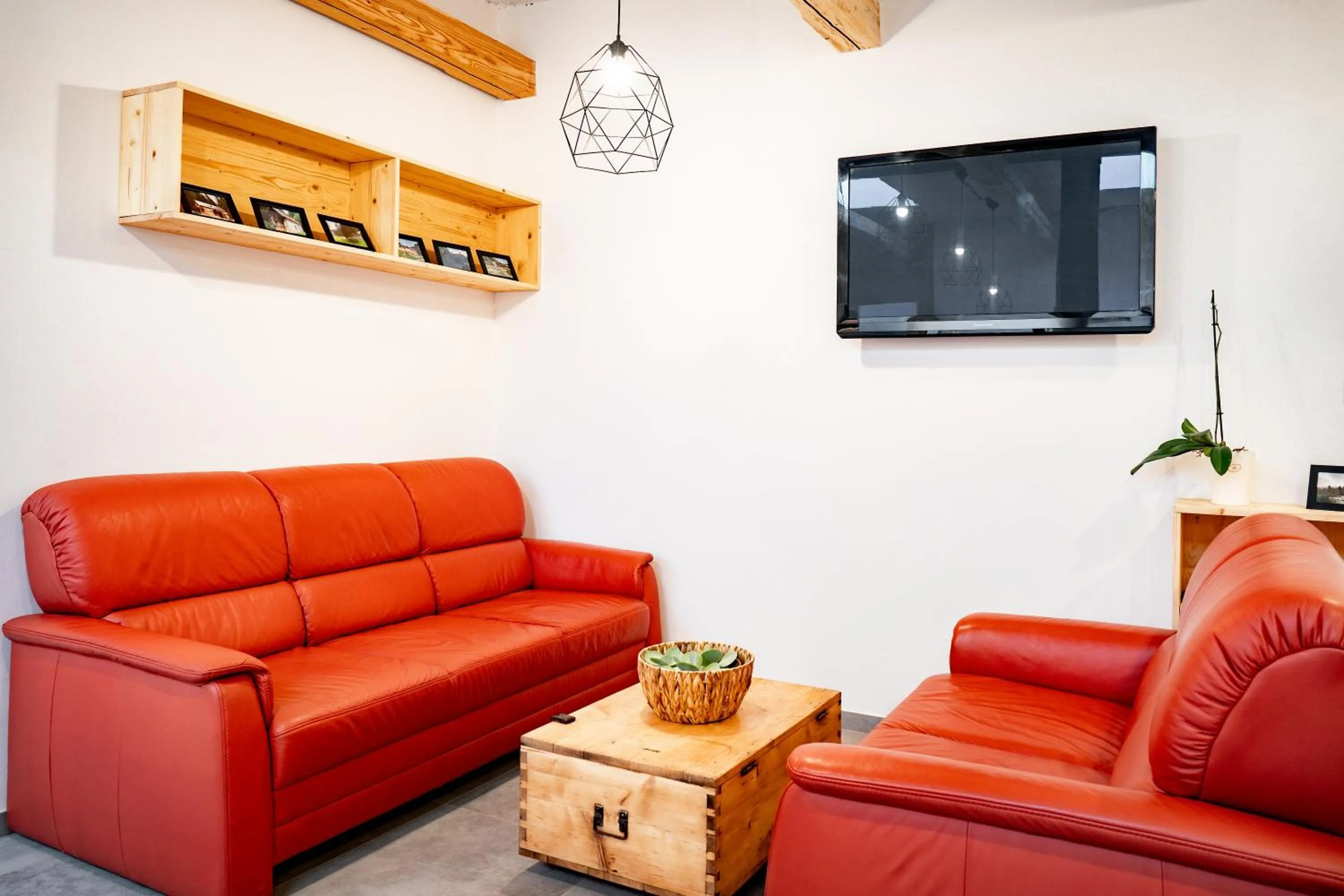 Communal lounge/ TV room in Apartmány NONE