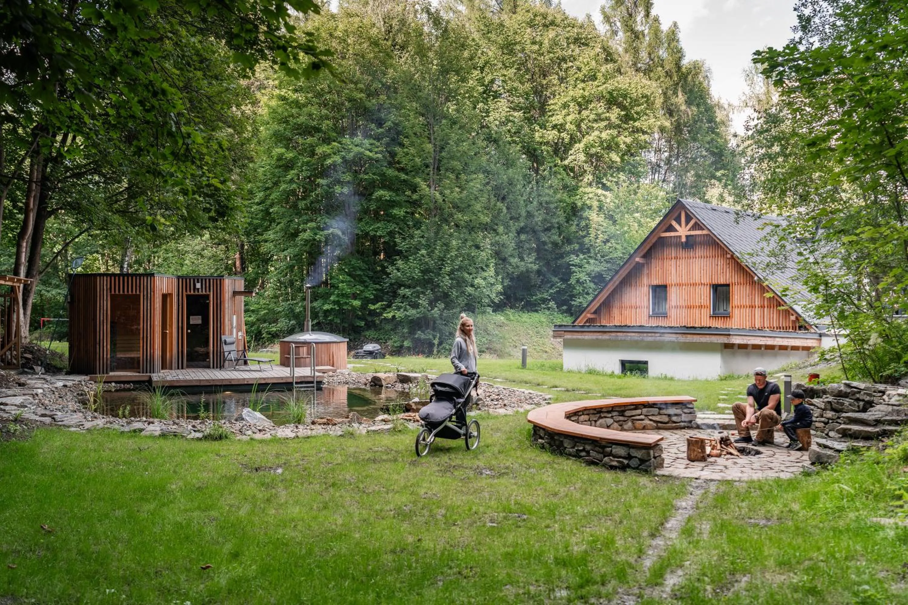 Hot Tub in Apartmány NONE