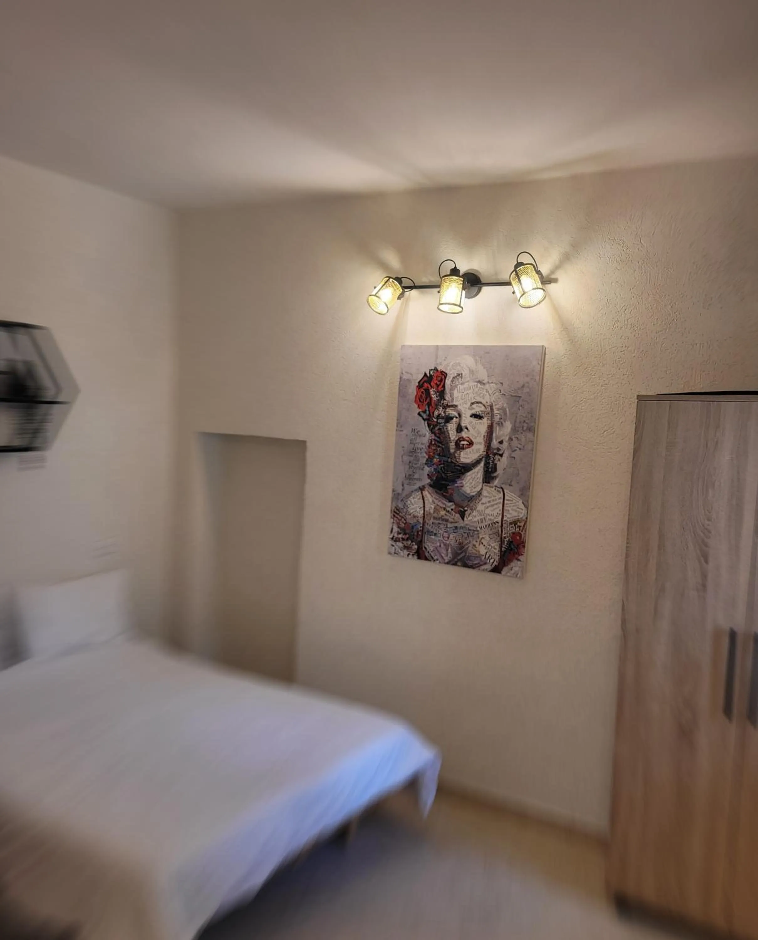 Decorative detail, Bed in Maya Guest House - German Colony & Baháí Gardens, Haifa