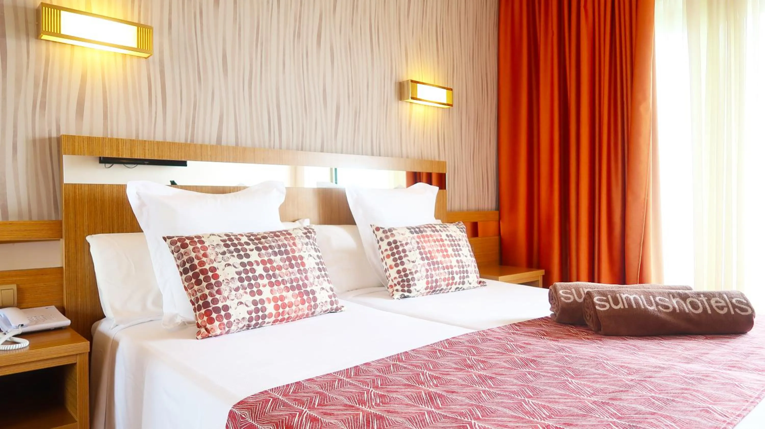 Pool view, Bed in Sumus Hotel Stella and Spa 4S Adults Recommended