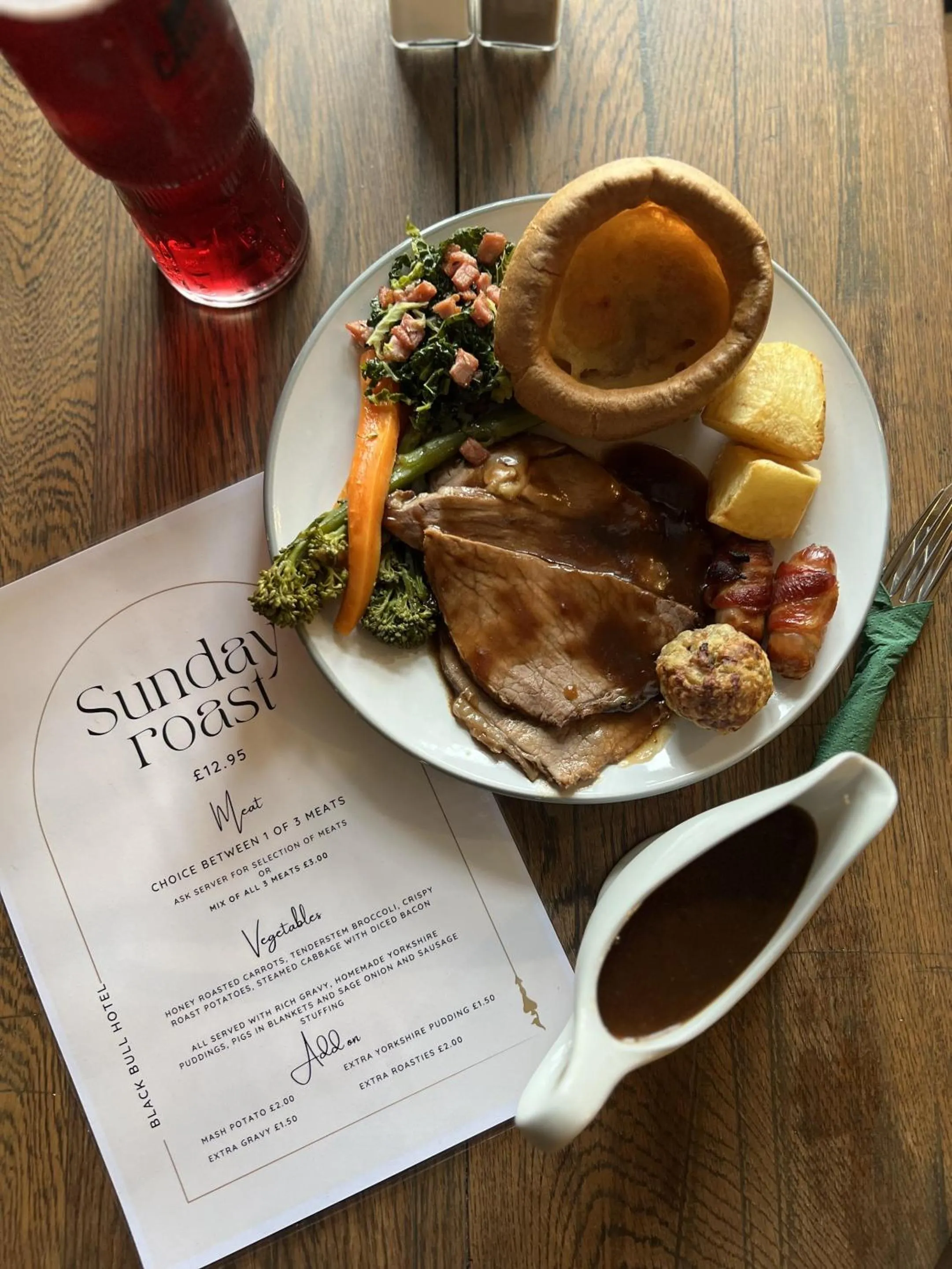 Dining area in Black Bull Hotel