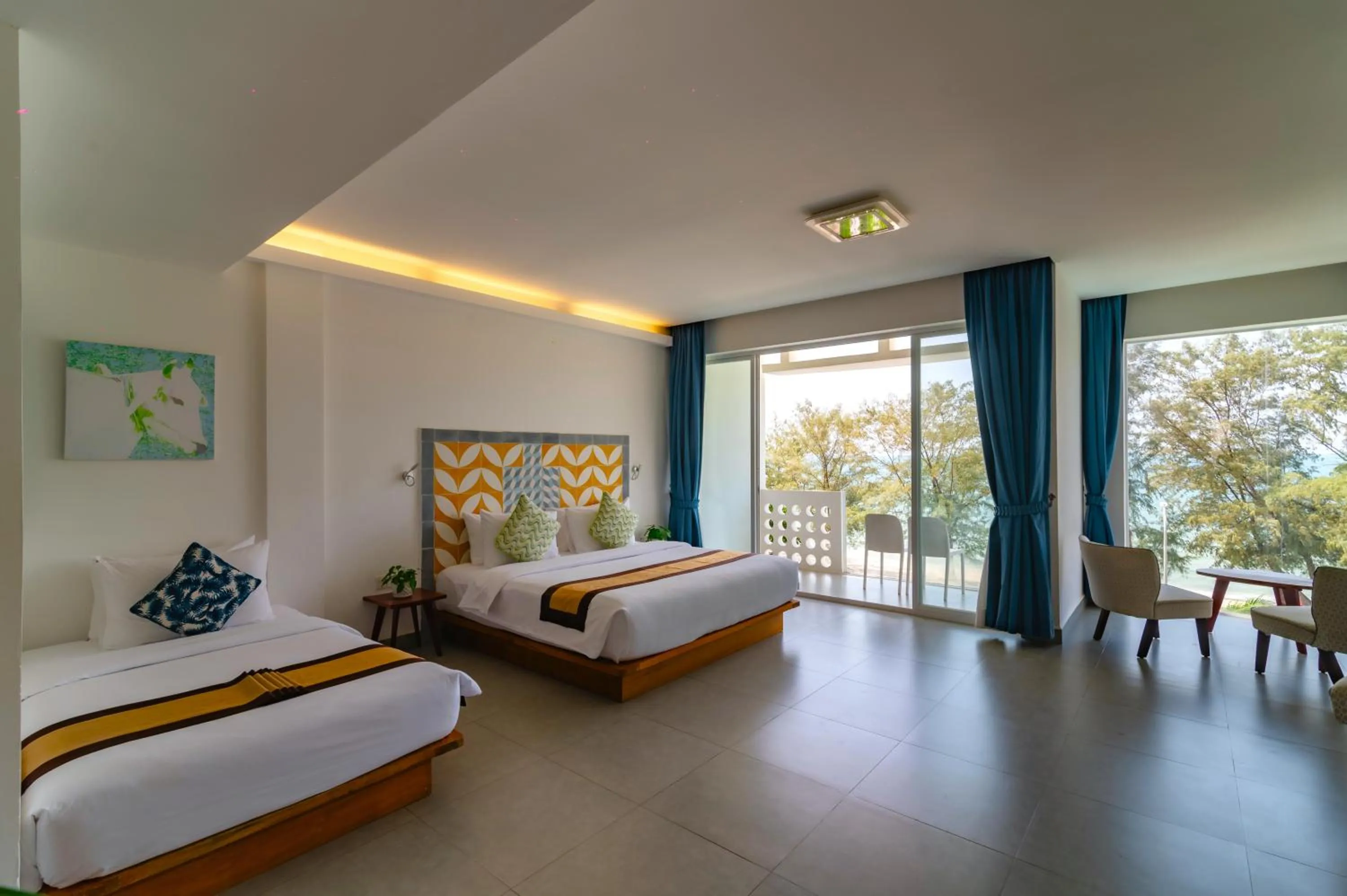 Balcony/Terrace, Bed in Naiya Sea Resort