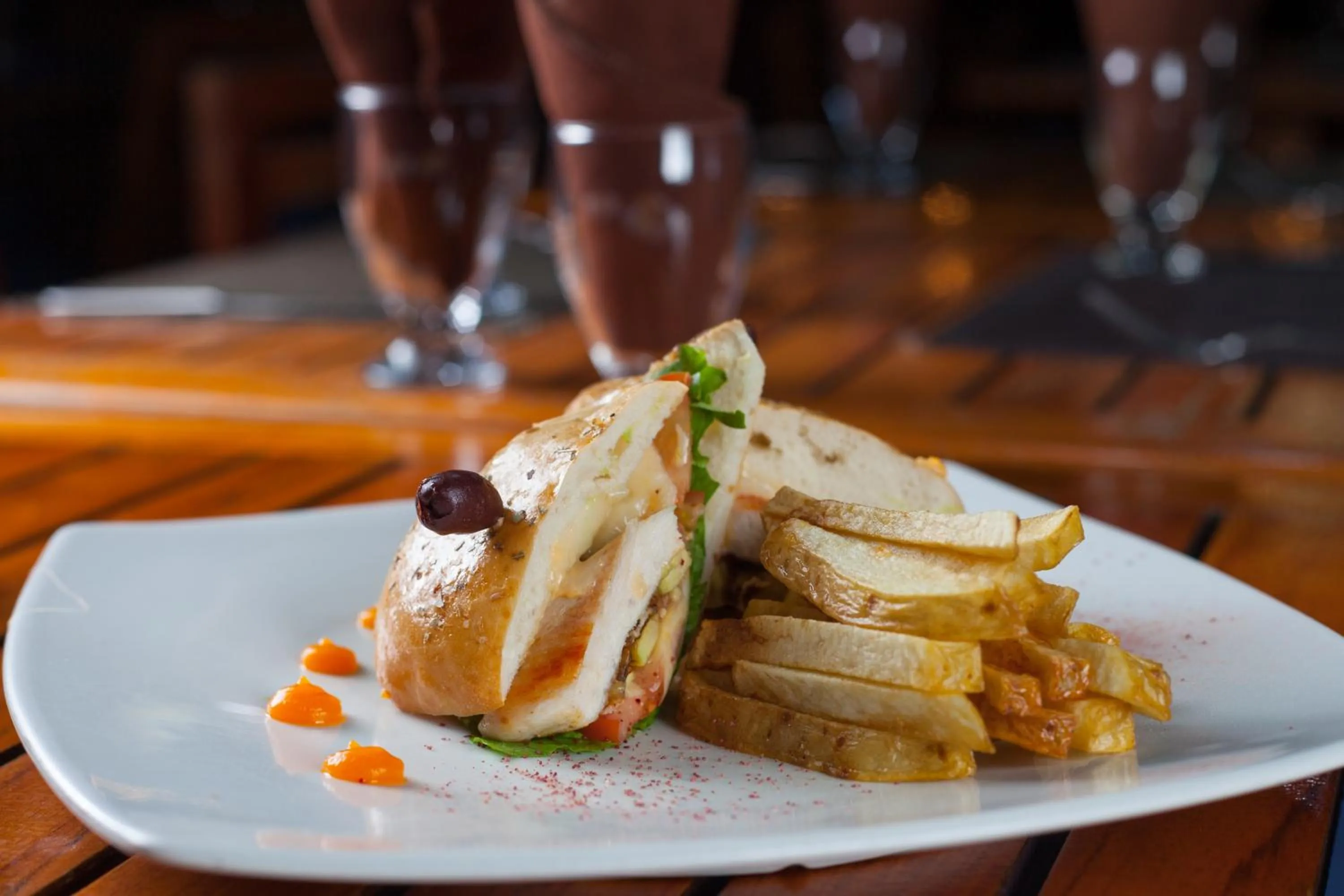 Food in Café de Playa Beach Front Hotel