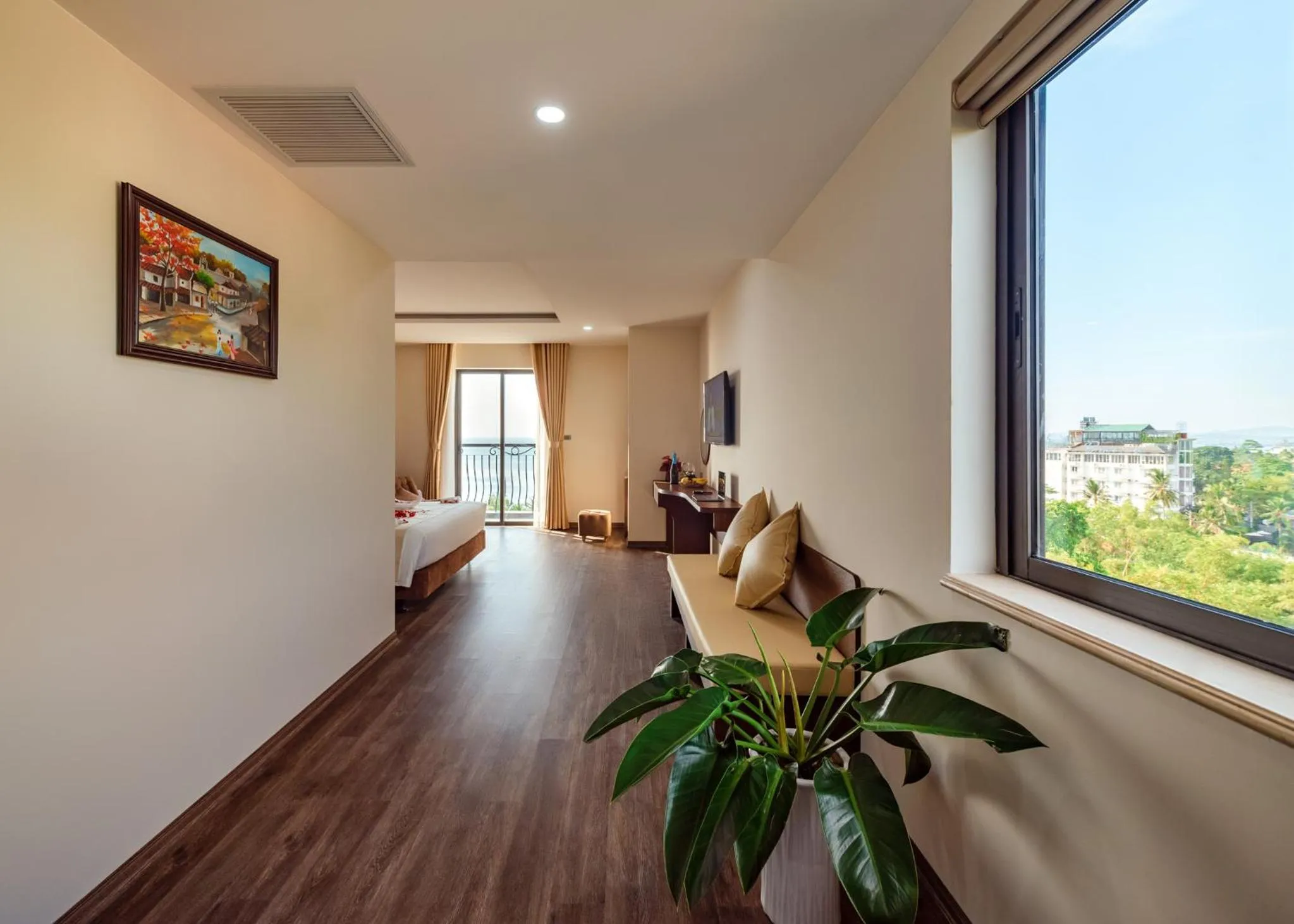 Seating area in Aquasun Hotel Phu Quoc