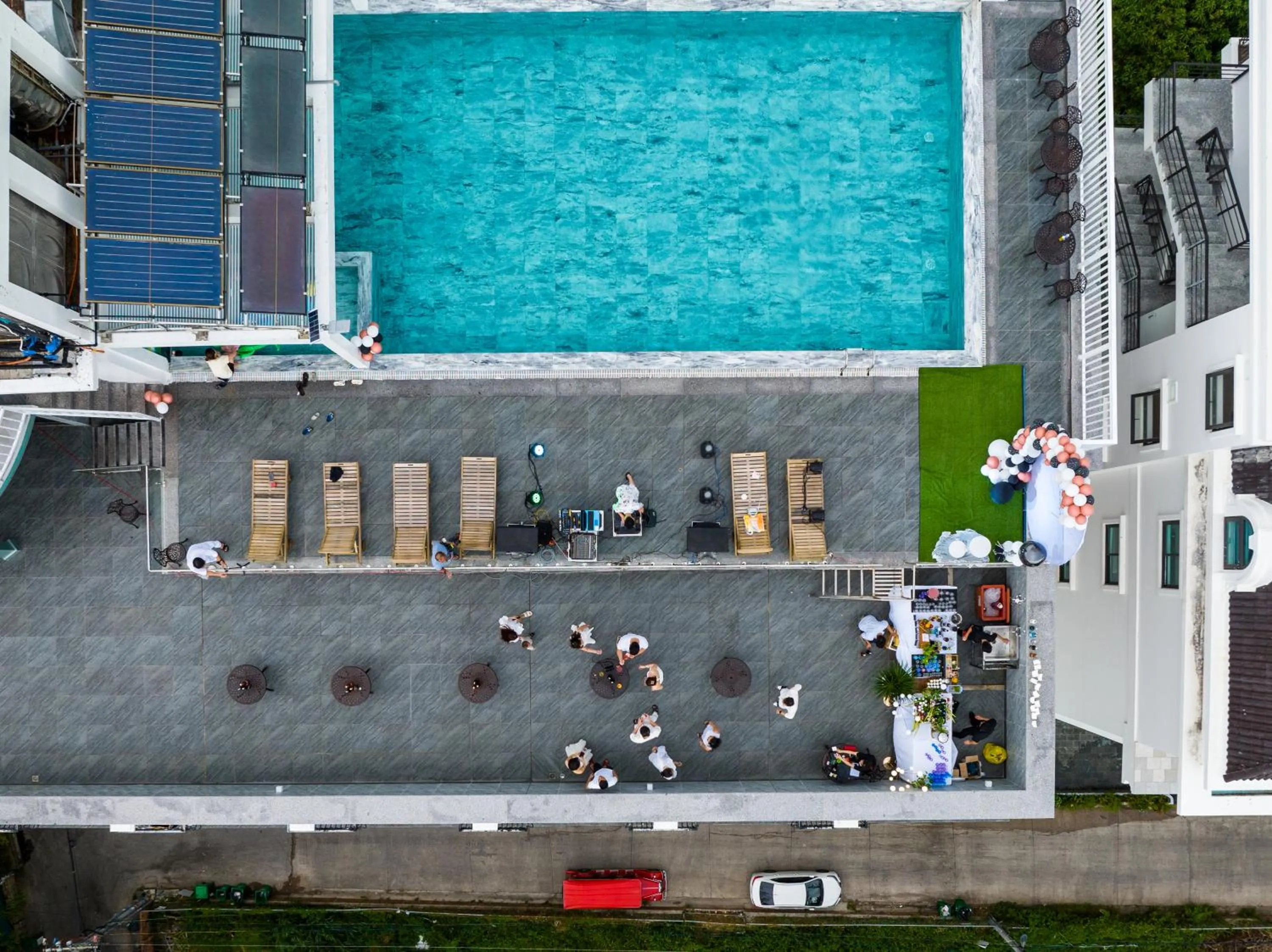 Pool view in Aquasun Hotel Phu Quoc