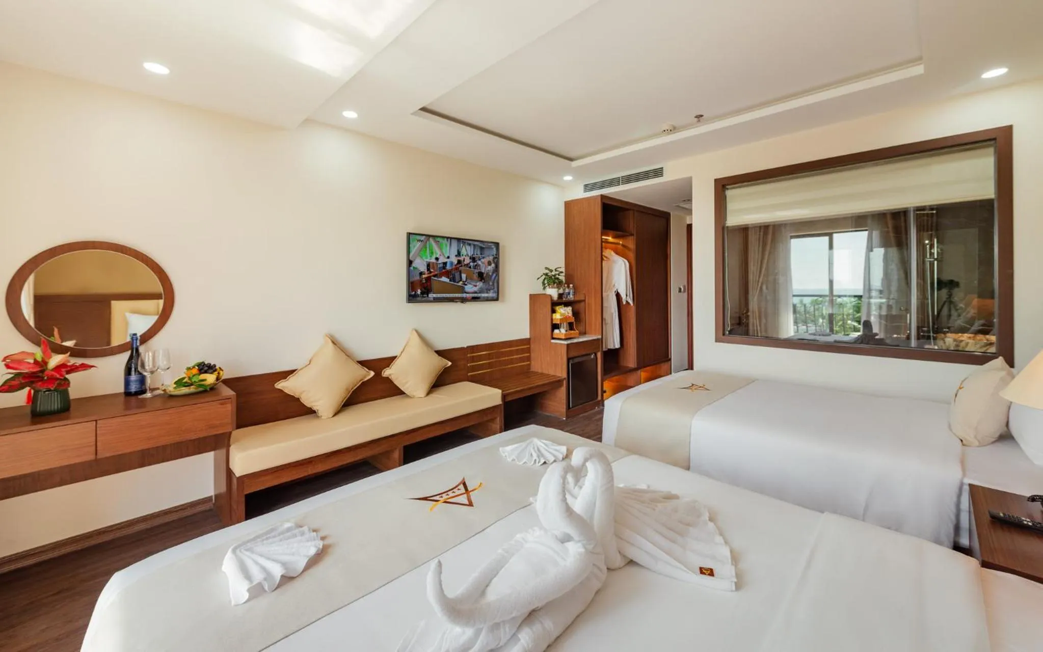 Bed in Aquasun Hotel Phu Quoc