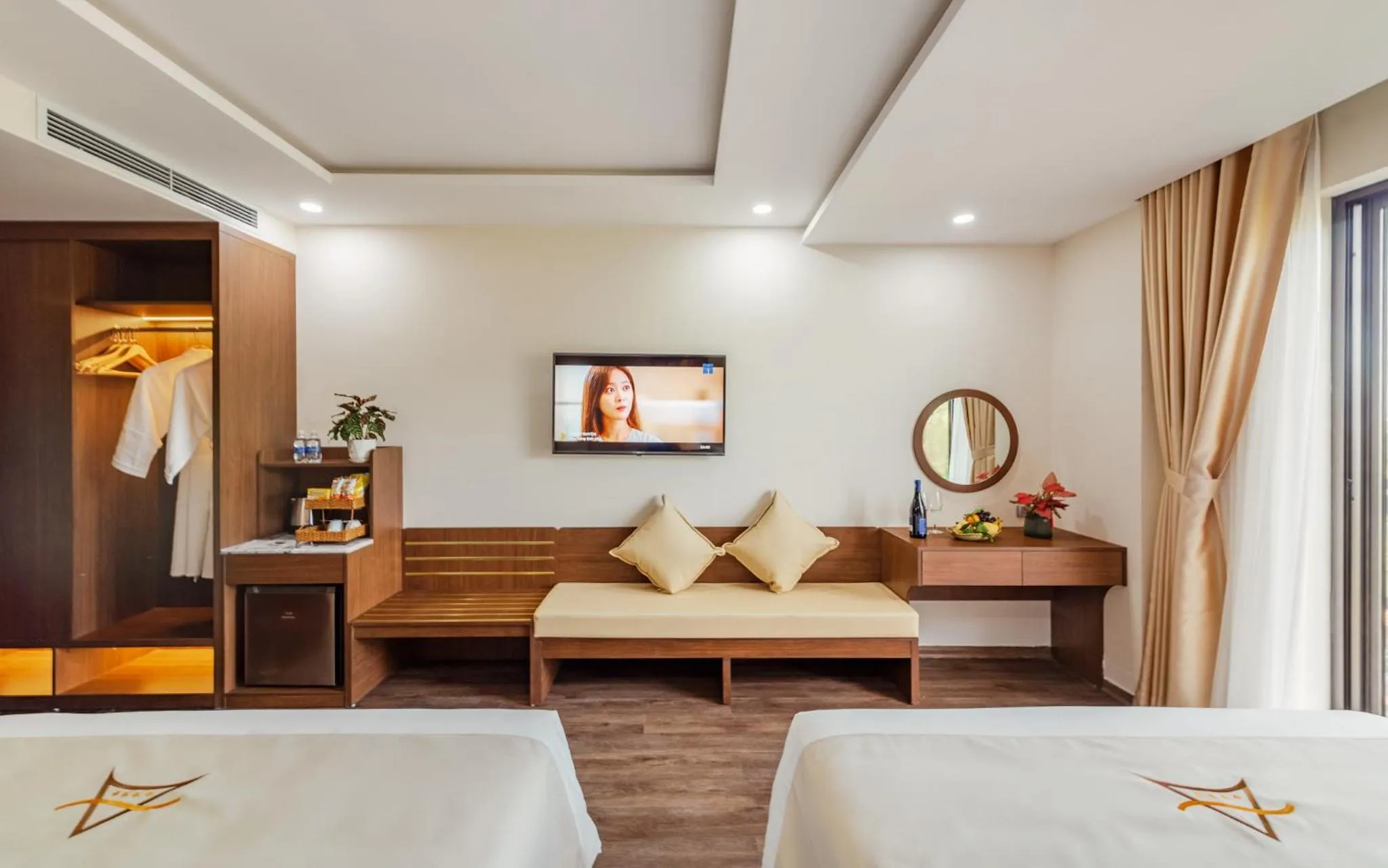 TV and multimedia, Bed in Aquasun Hotel Phu Quoc