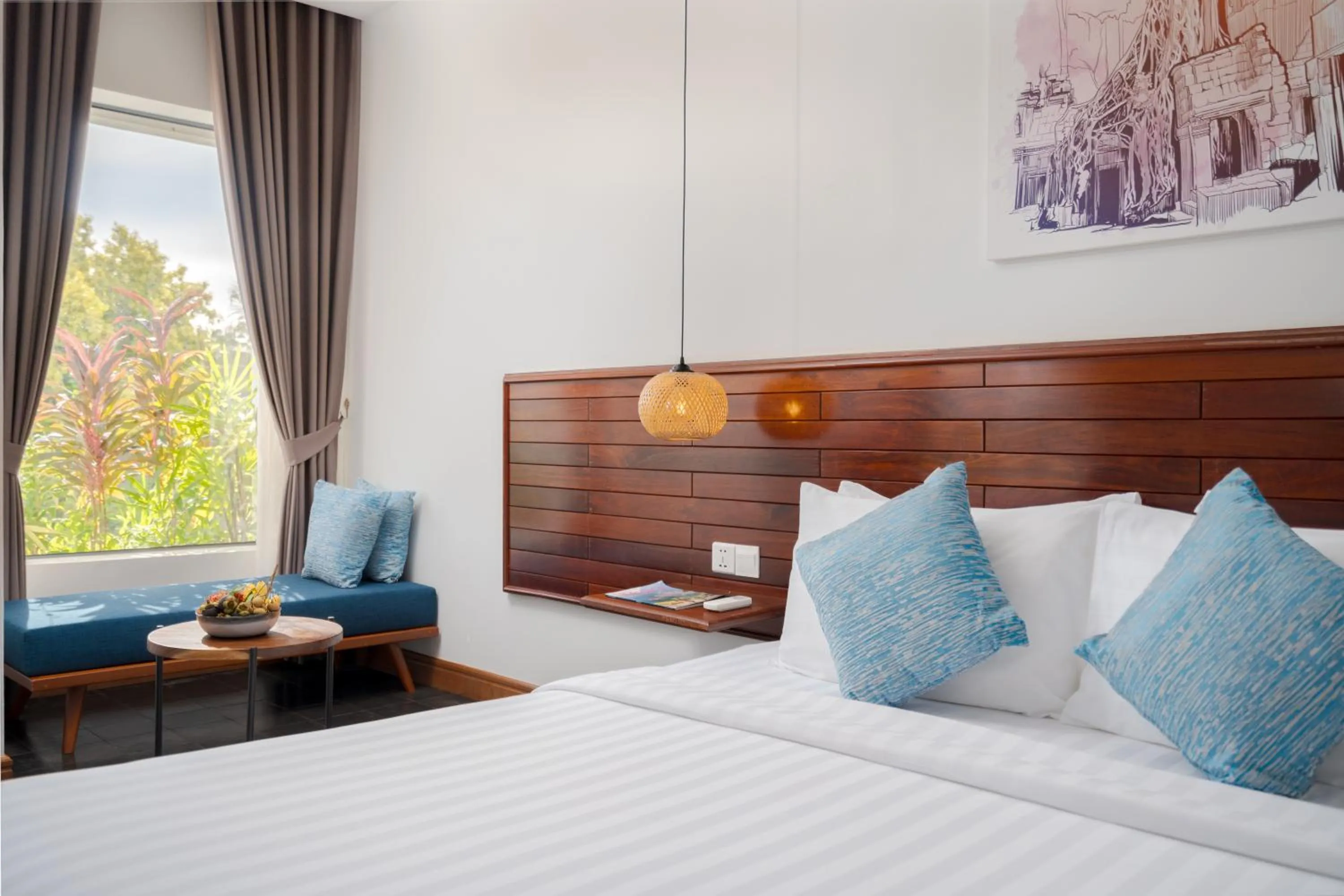 Bed in Khmer House Boutique